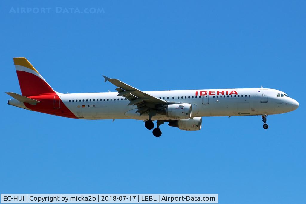 EC-HUI, 1999 Airbus A321-211 C/N 1027, Landing