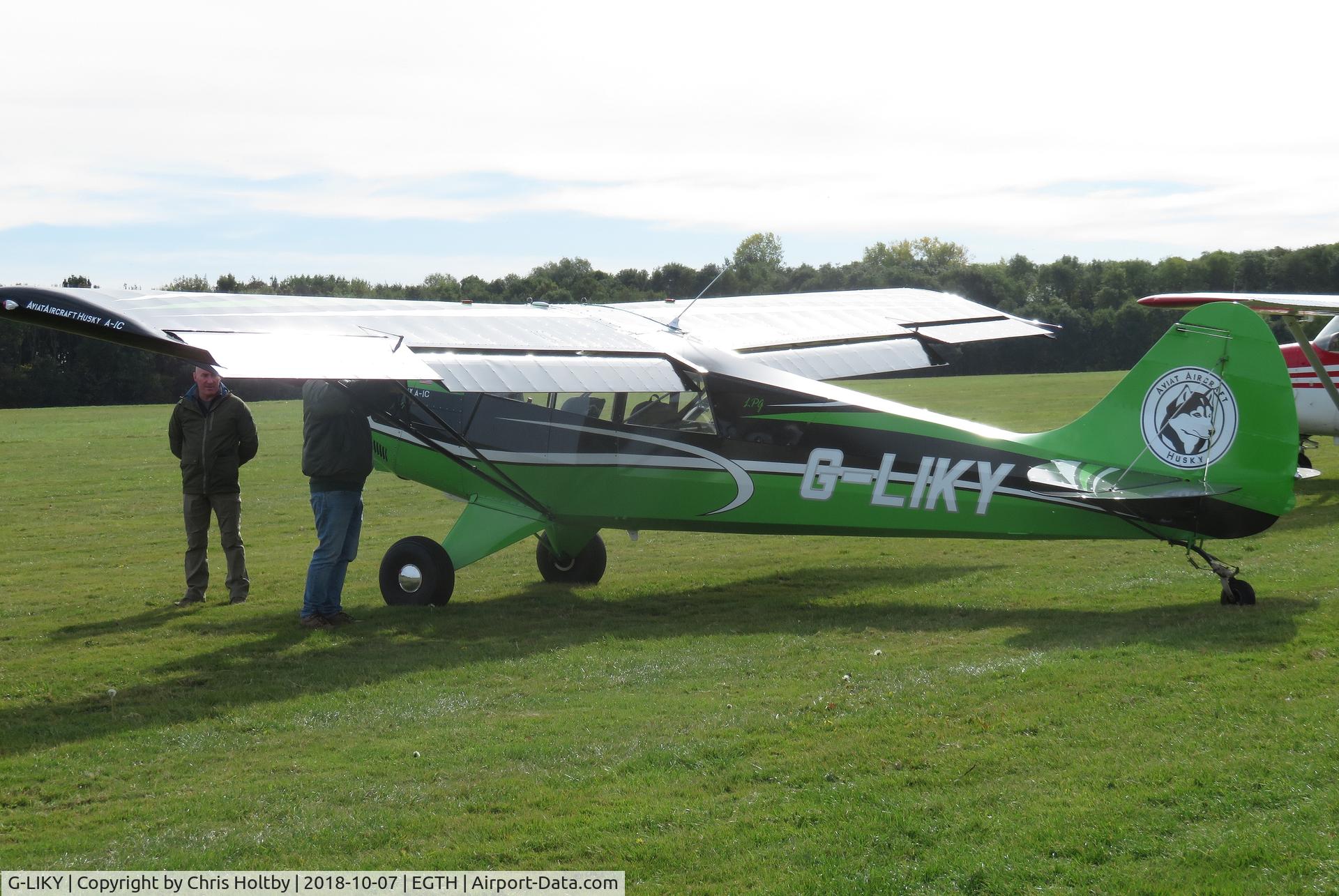 G-LIKY, 2015 Aviat A-1C-180 Husky C/N 3254, Visiting the Shuttleworth Race Day 2018 at Old Warden