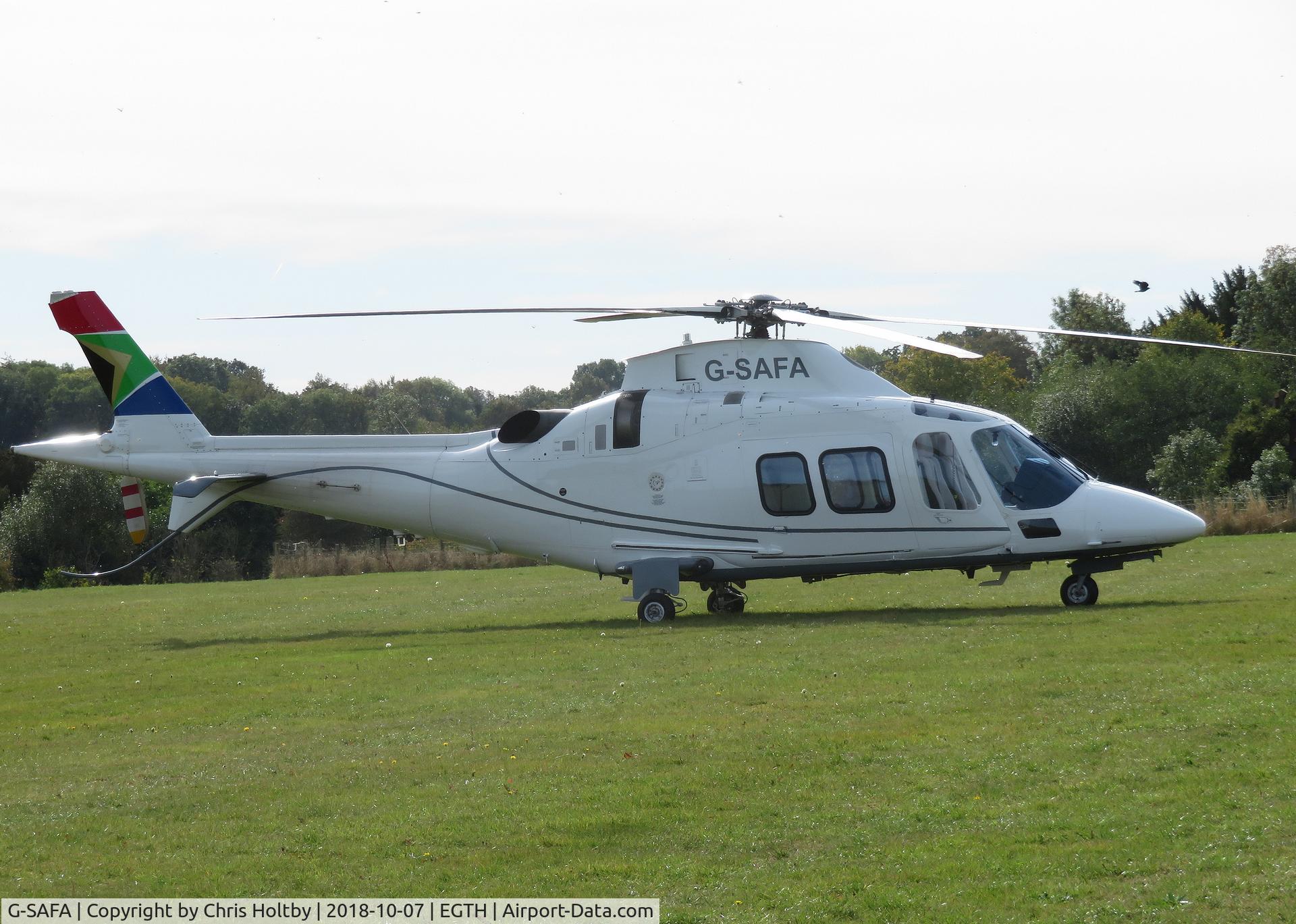 G-SAFA, 2007 Agusta A-109S Grand C/N 22050, In its new livery (was G-PBWR) at the Shuttleworth Race Day 2018