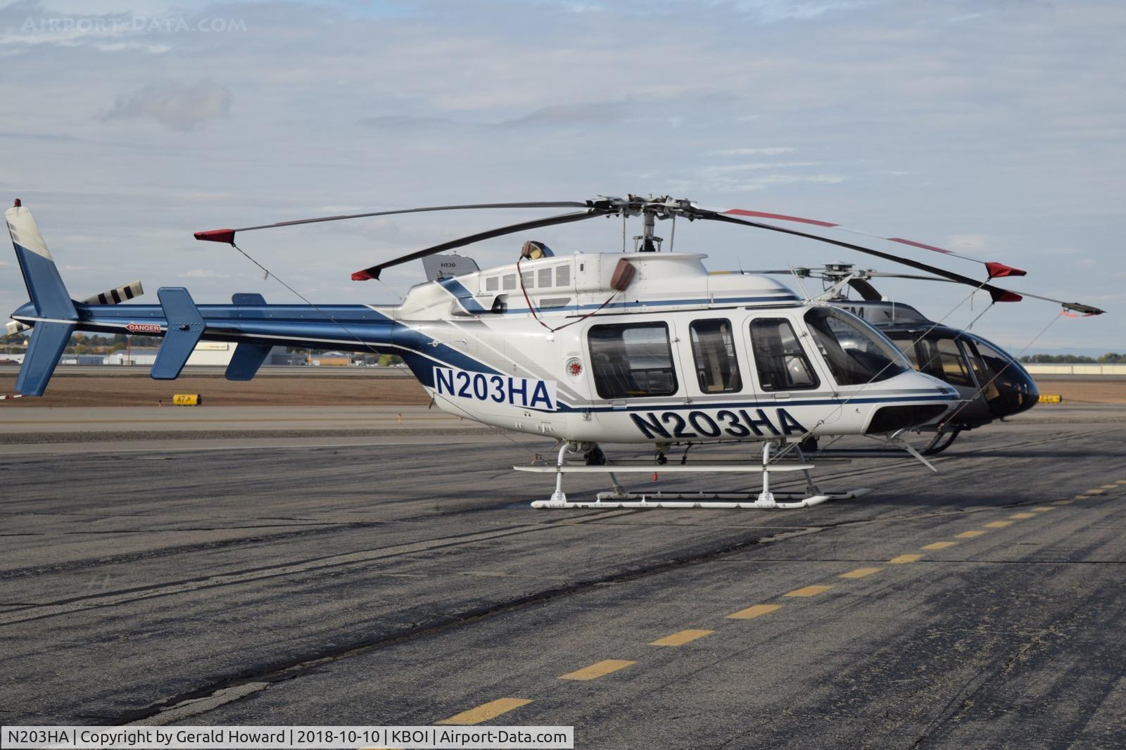 N203HA, 1996 Bell 407 C/N 53023, Parked on the north GA ramp.