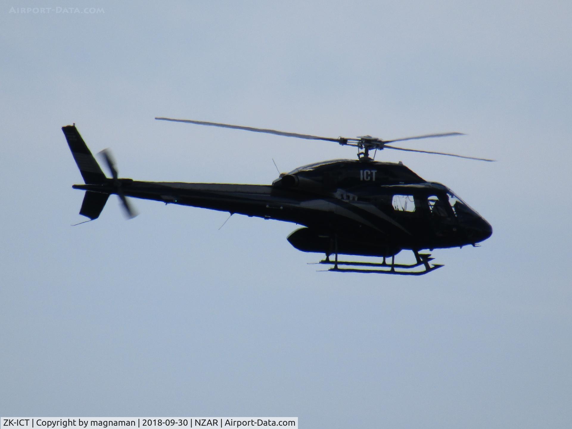 ZK-ICT, 2008 Eurocopter AS-355NP Ecureuil 2 C/N 5763, about to land at Ardmore