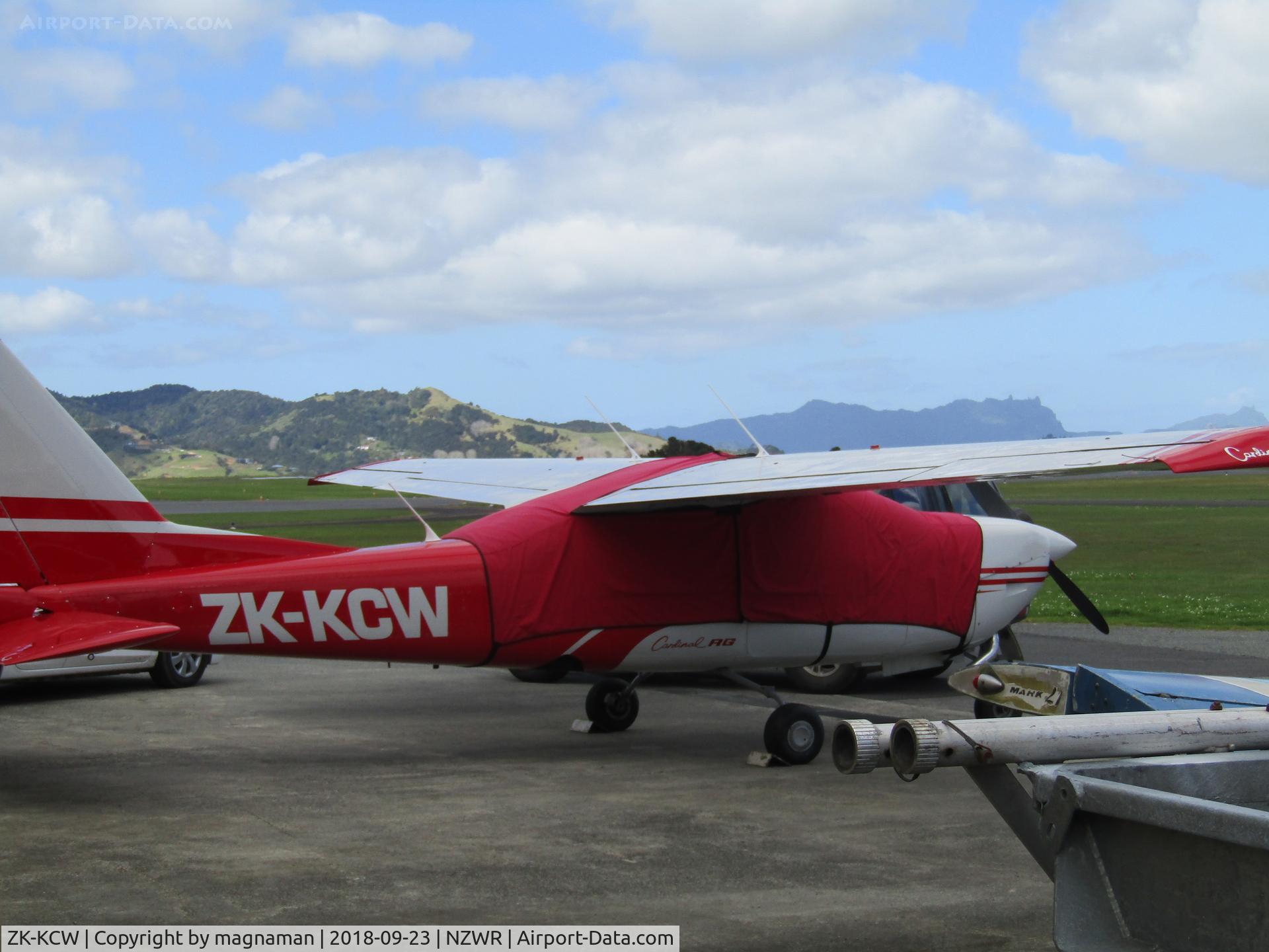 ZK-KCW, Cessna 177RG Cardinal C/N 177RG0413, hiding by hangars