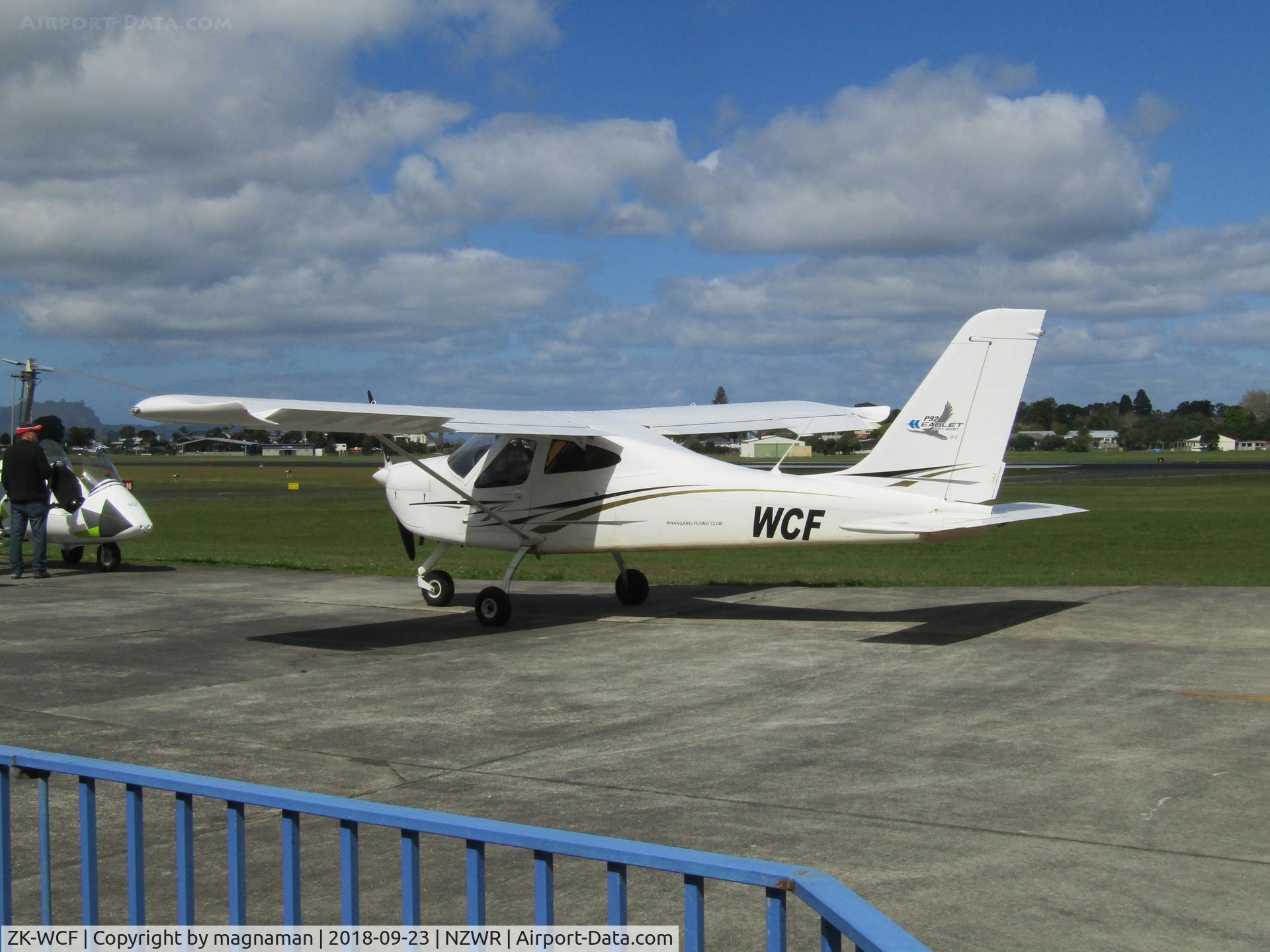 ZK-WCF, Tecnam P-92 Eaglet C/N 1401, on club apron