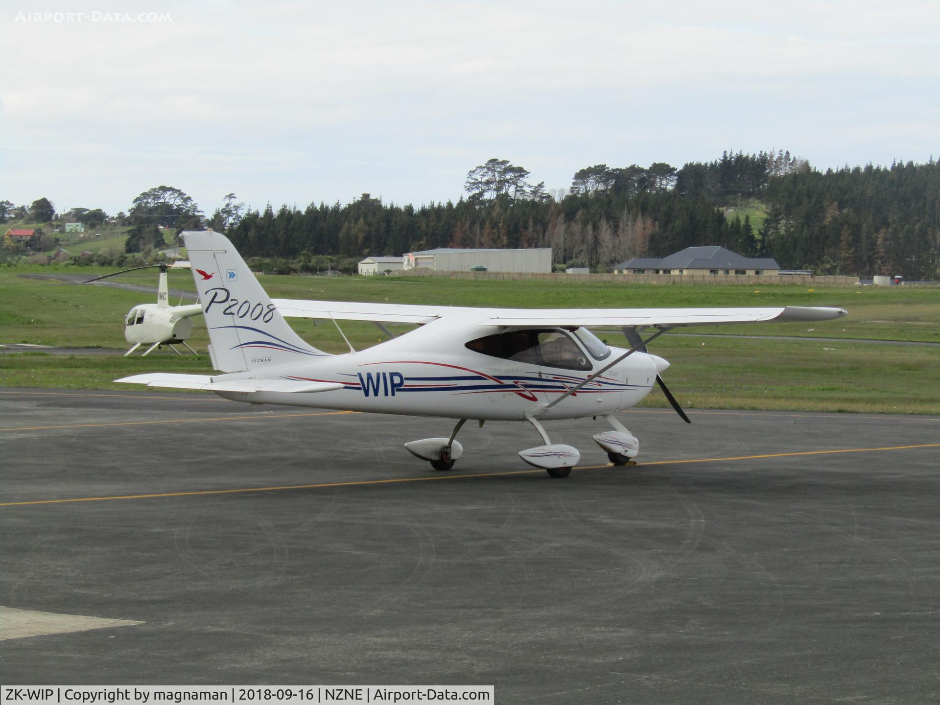 ZK-WIP, Tecnam P-2008 C/N 060, on club apron