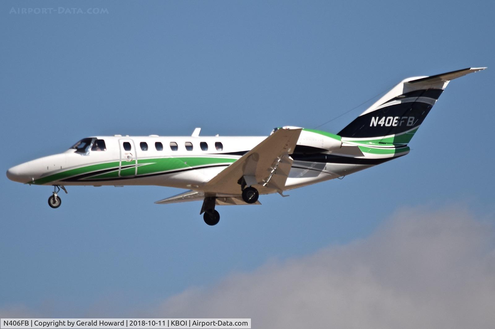 N406FB, 2012 Cessna 525B  Citation CJ3 C/N 525B0386, Landing RWY 28R.