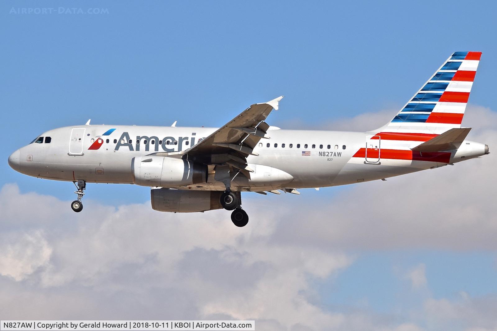N827AW, 2001 Airbus A319-132 C/N 1547, Landing RWY 28R.