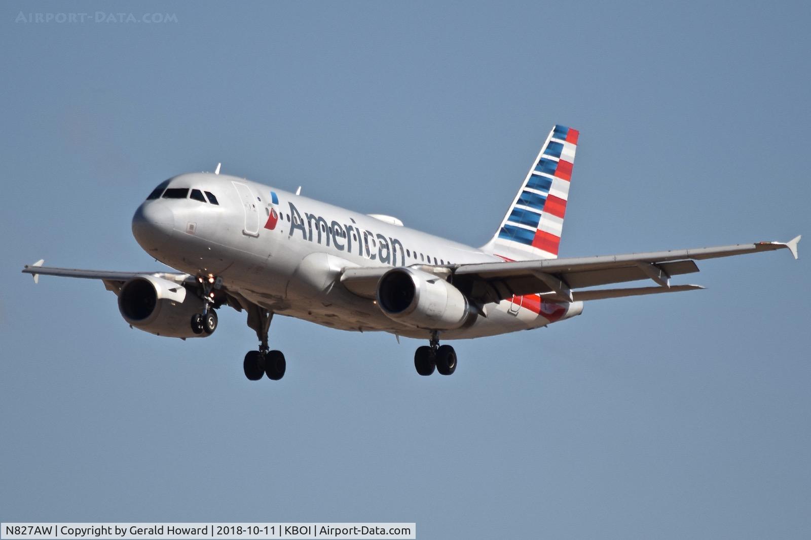 N827AW, 2001 Airbus A319-132 C/N 1547, On approach for RWY 28R.