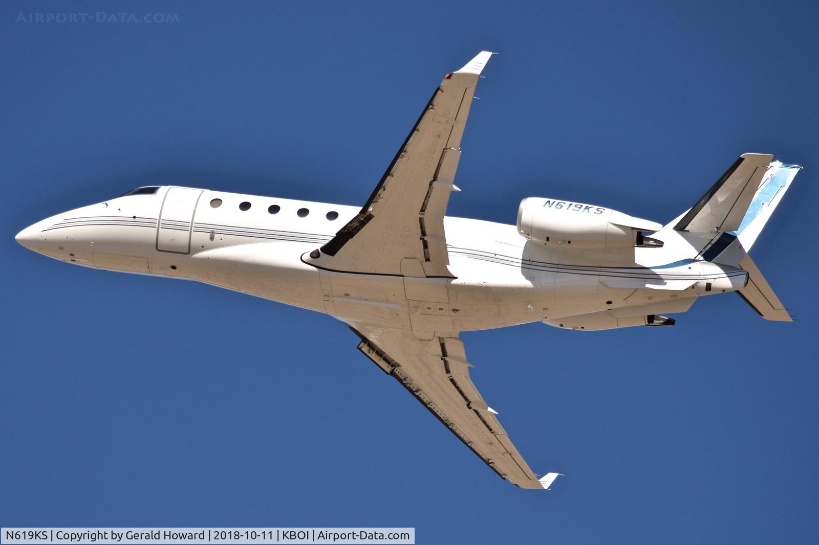 N619KS, 2006 Israel Aircraft Industries Gulfstream 200 C/N 151, Departing BOI.