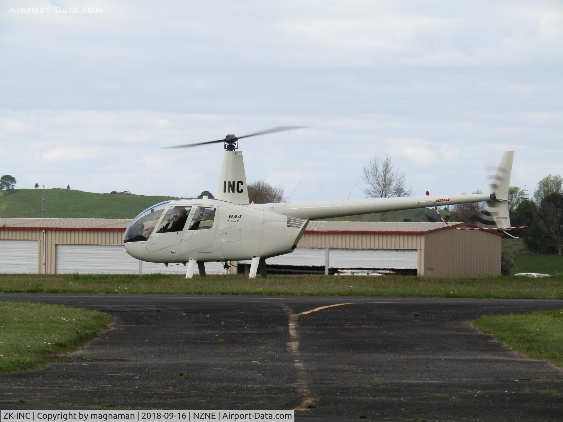 ZK-INC, 2006 Robinson R44 Raven II C/N 10940, at norht shore base