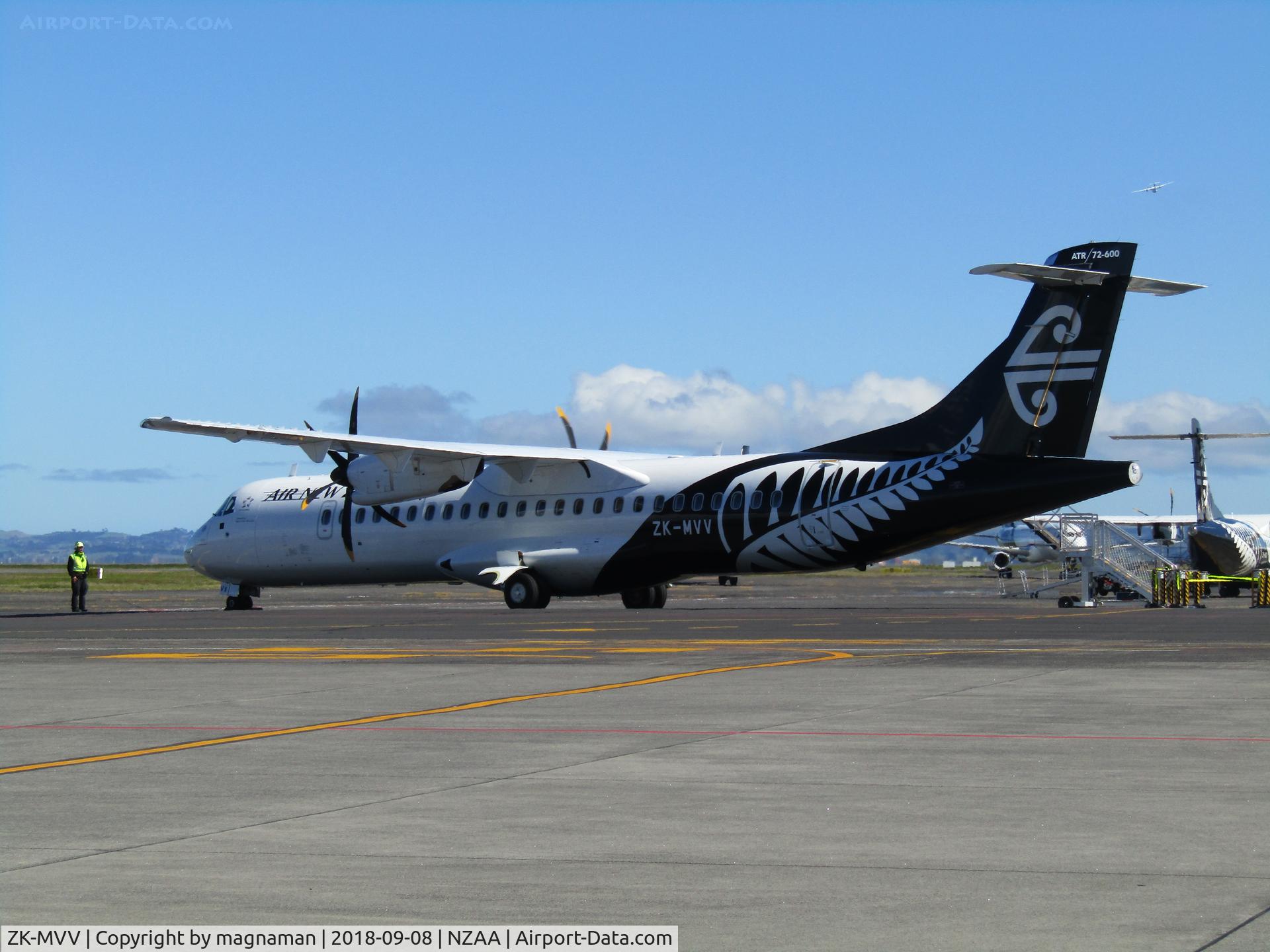ZK-MVV, 2018 ATR 72-212A C/N 1507, on apron - latest fleet addition