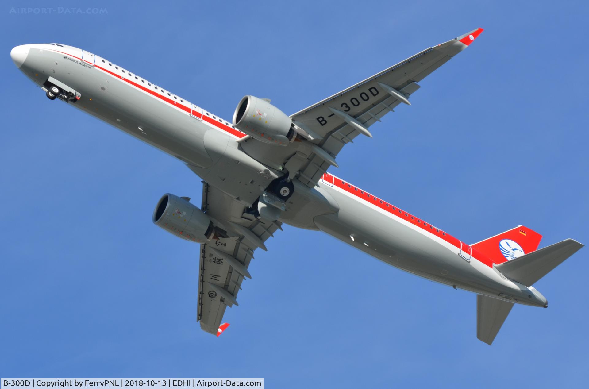 B-300D, 2018 Airbus A321-271N C/N 8480, Sichuan lifting-off from XFW for a pre-delivery test flight.