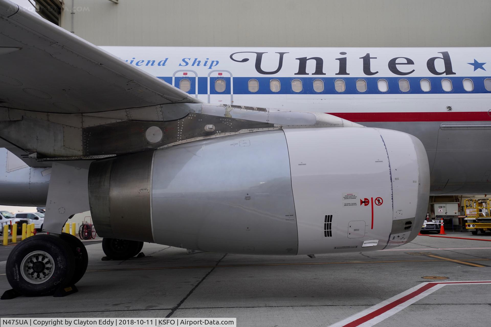 N475UA, 2001 Airbus A320-232 C/N 1495, SFO 2018.