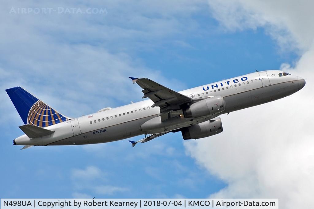 N498UA, 2002 Airbus A320-232 C/N 1865, Climbing out of r/w 36R