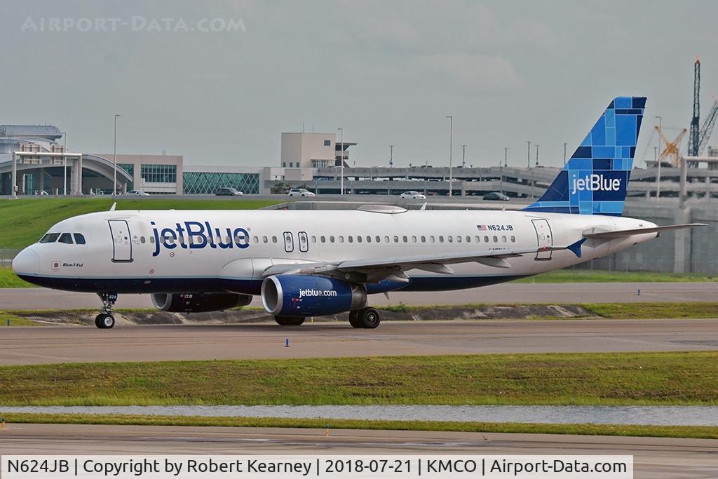 N624JB, 2005 Airbus A320-232 C/N 2520, Taxiing in after arrival
