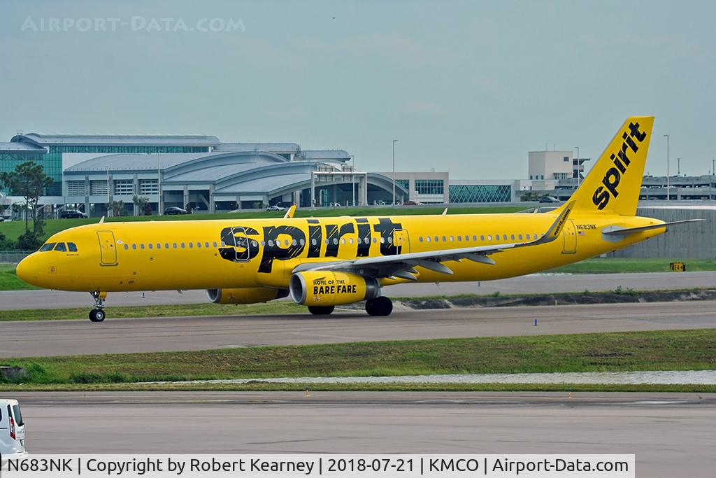 N683NK, 2018 Airbus A321-231 C/N 8114, Taxiing in after arrival