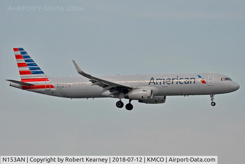 N153AN, 2015 Airbus A321-231 C/N 6908, On short final r/w 18R