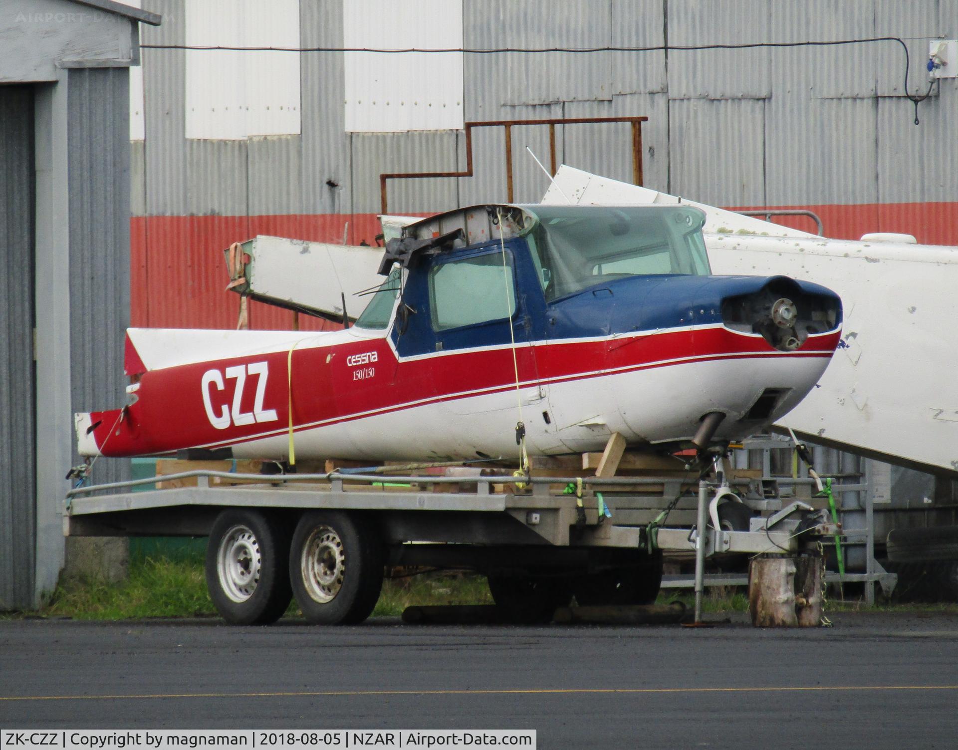 ZK-CZZ, Cessna A150L Aerobat C/N A1500447, still on trailer today a few months later