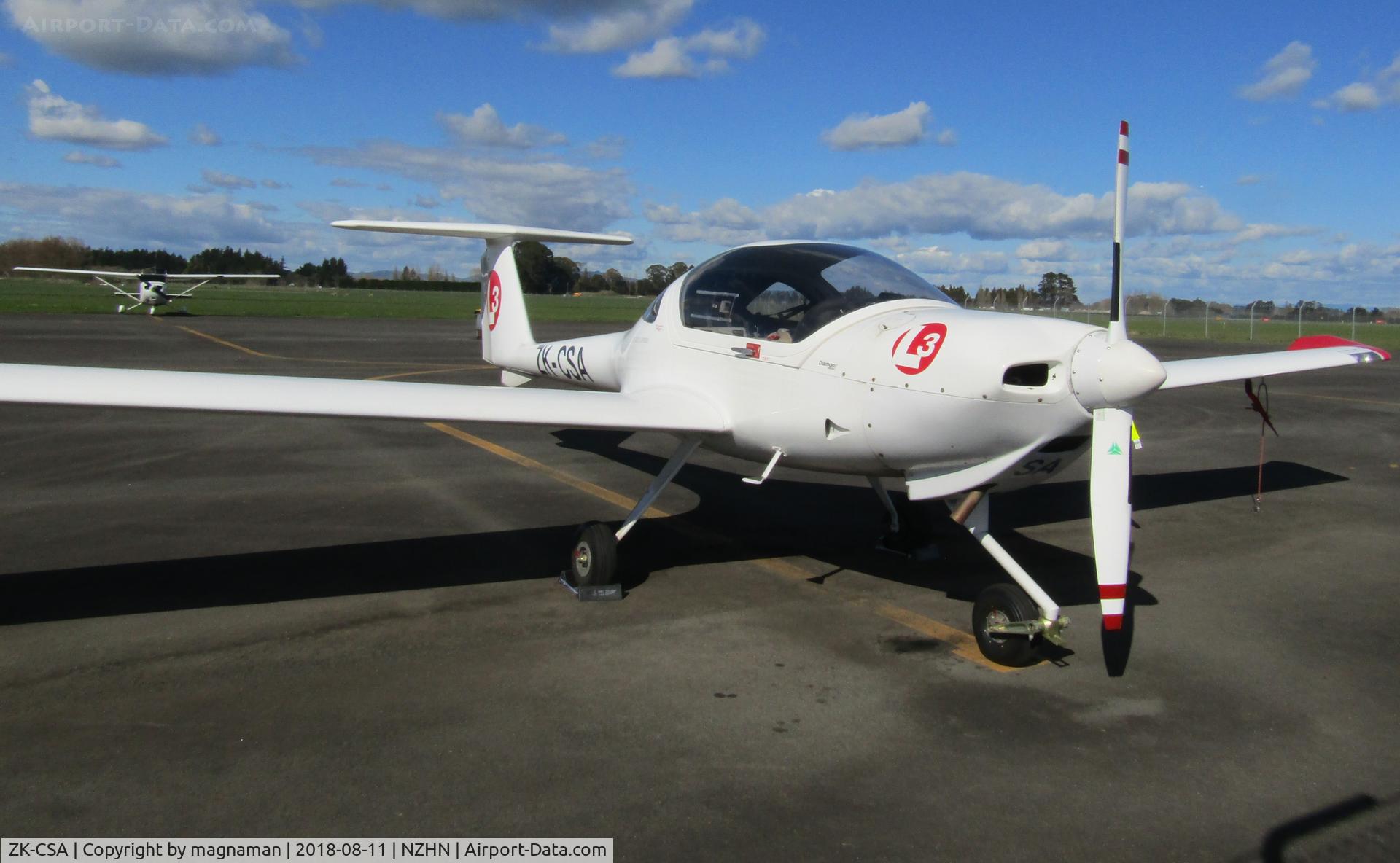 ZK-CSA, 2003 Diamond DA-20-C1 Eclipse C/N C0216, on ex CTC ramp