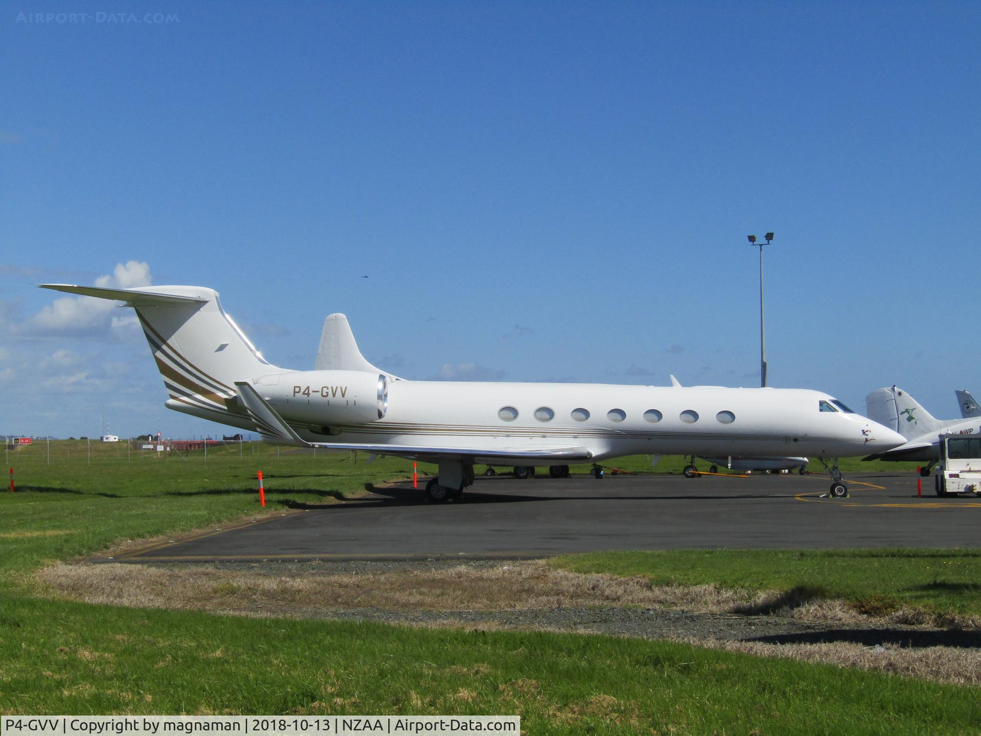 P4-GVV, Gulfstream Aerospace GV-SP (G550) C/N 5185, in NZ sun