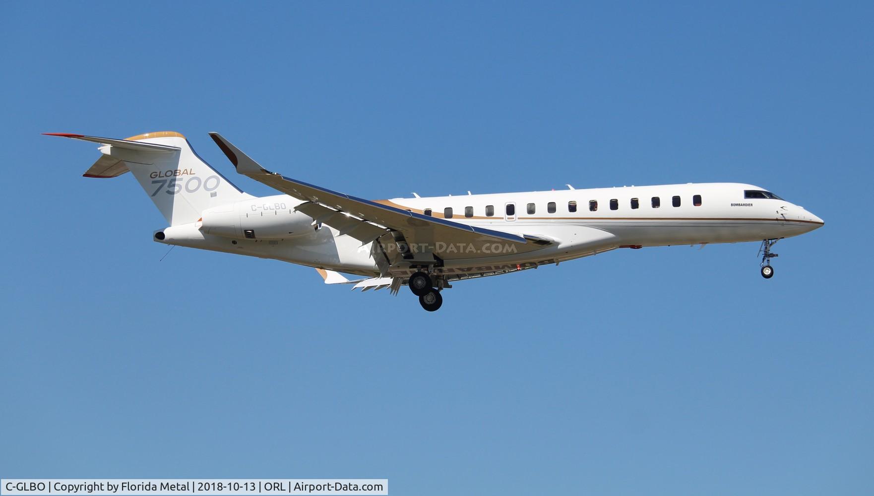 C-GLBO, 2016 Bombardier BD-700-2A12 Global 7500 C/N 70001, Global 7500