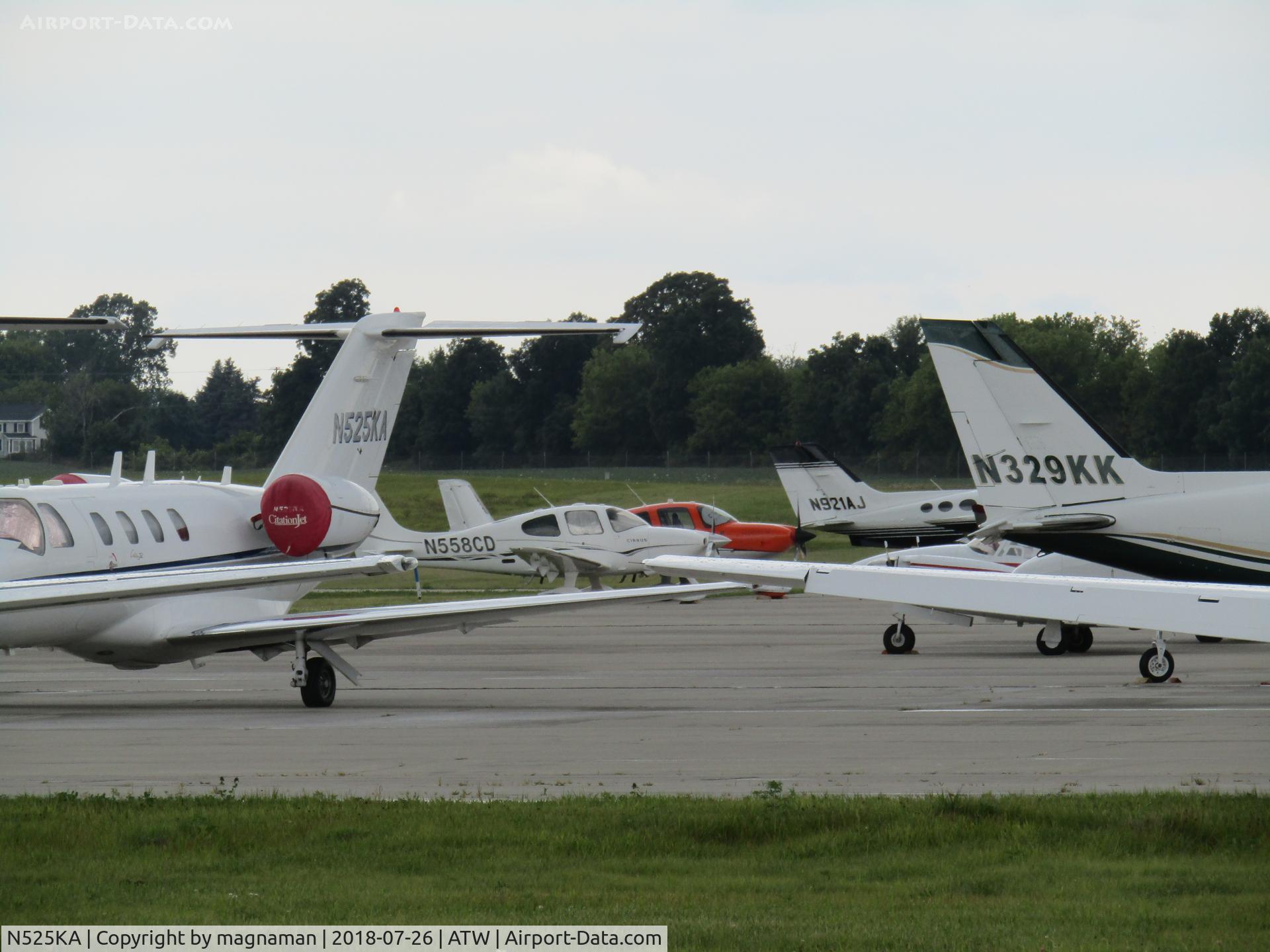 N525KA, 1993 Cessna 525 C/N 525-0019, with others at appleton during EAA 18