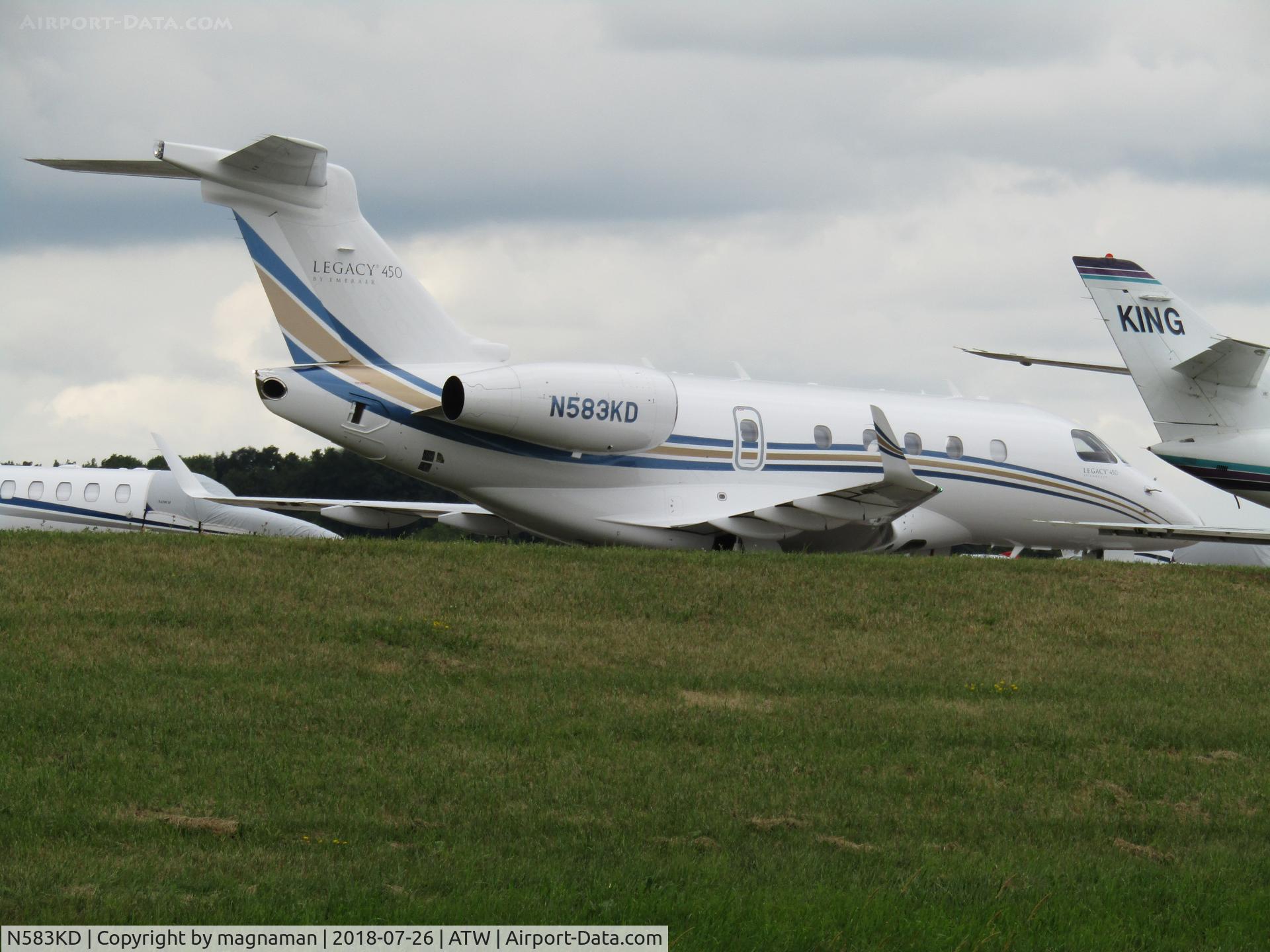 N583KD, 2016 Embraer EMB-545 Legacy 450 C/N 55010014, at appleton during EAA 18