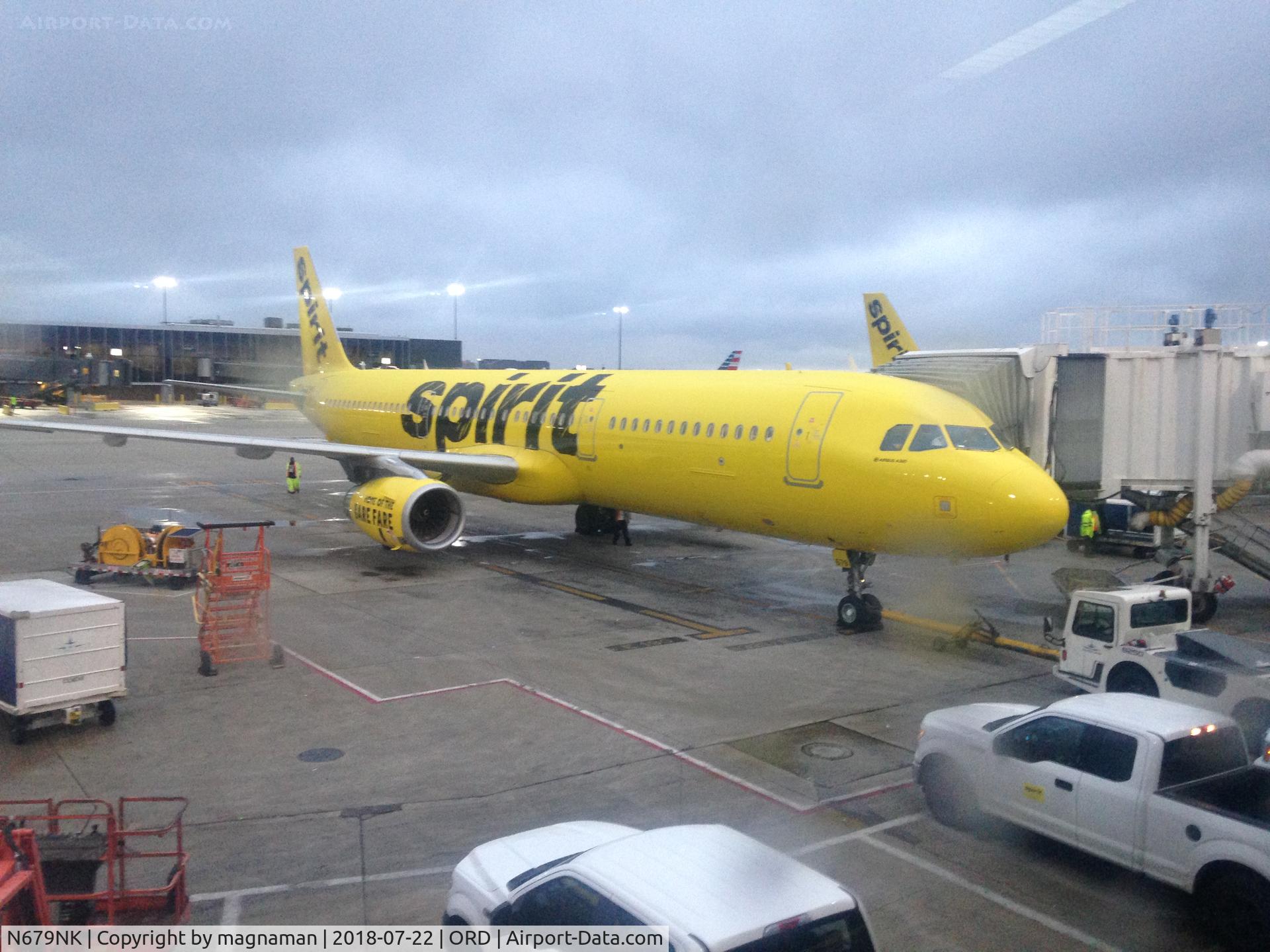 N679NK, 2017 Airbus A321-231SL C/N 7825, on stand
