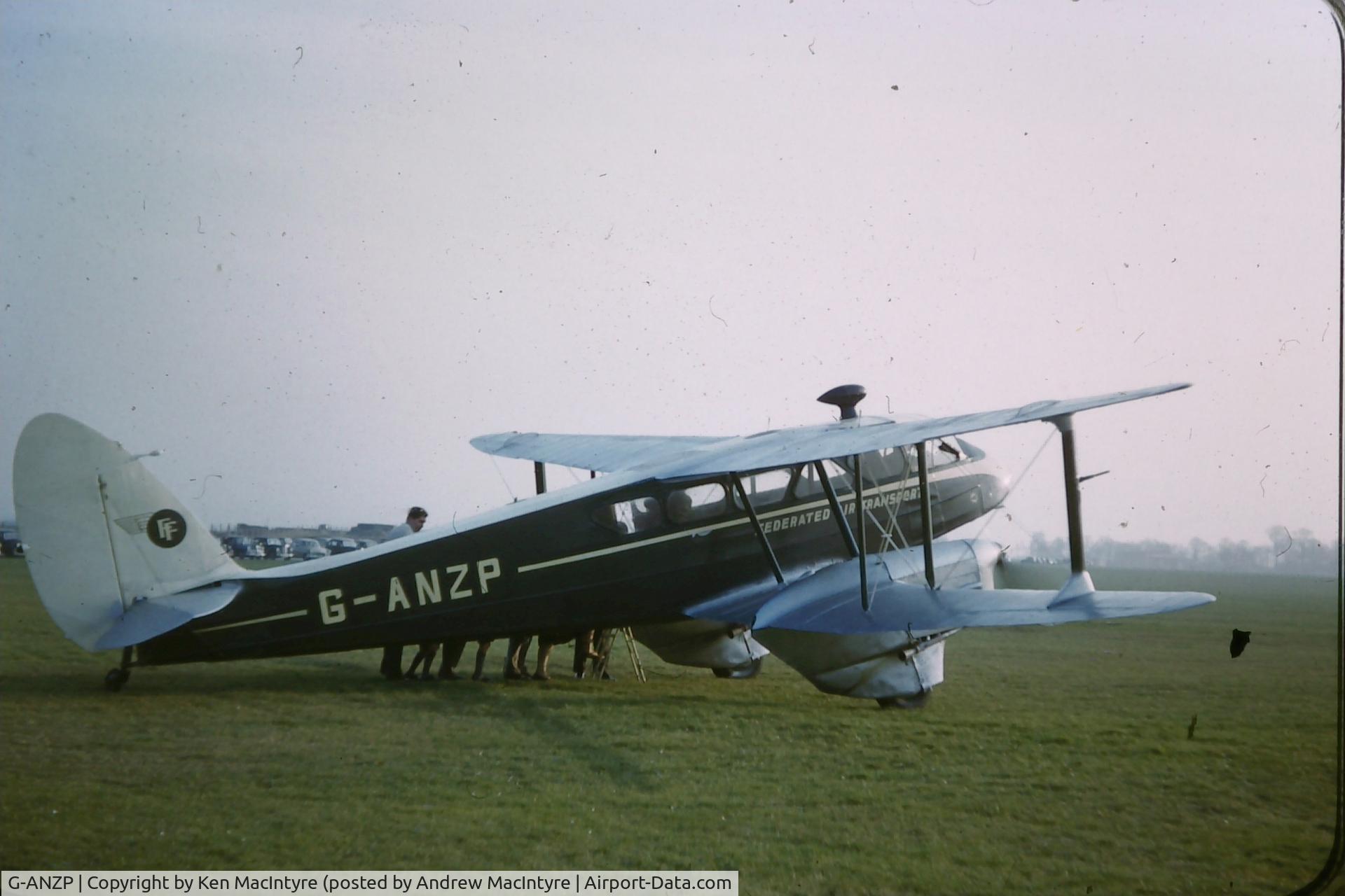 G-ANZP, 1944 De Havilland DH-89A Dominie/Dragon Rapide C/N 6682, Taken at RAF Lyneham, probably 1959