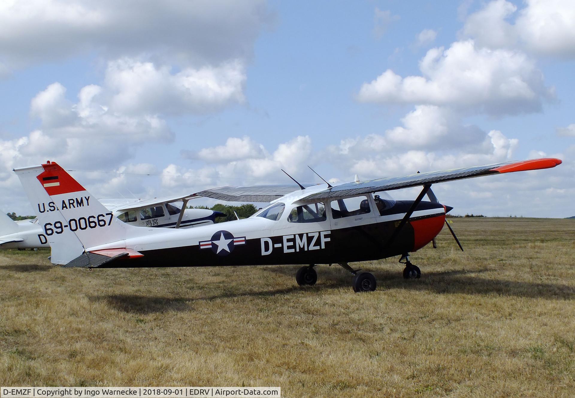 D-EMZF, Reims F172H Skyhawk C/N 69-0667, Cessna (Reims) F172H Skyhawk at the 2018 Flugplatzfest Wershofen