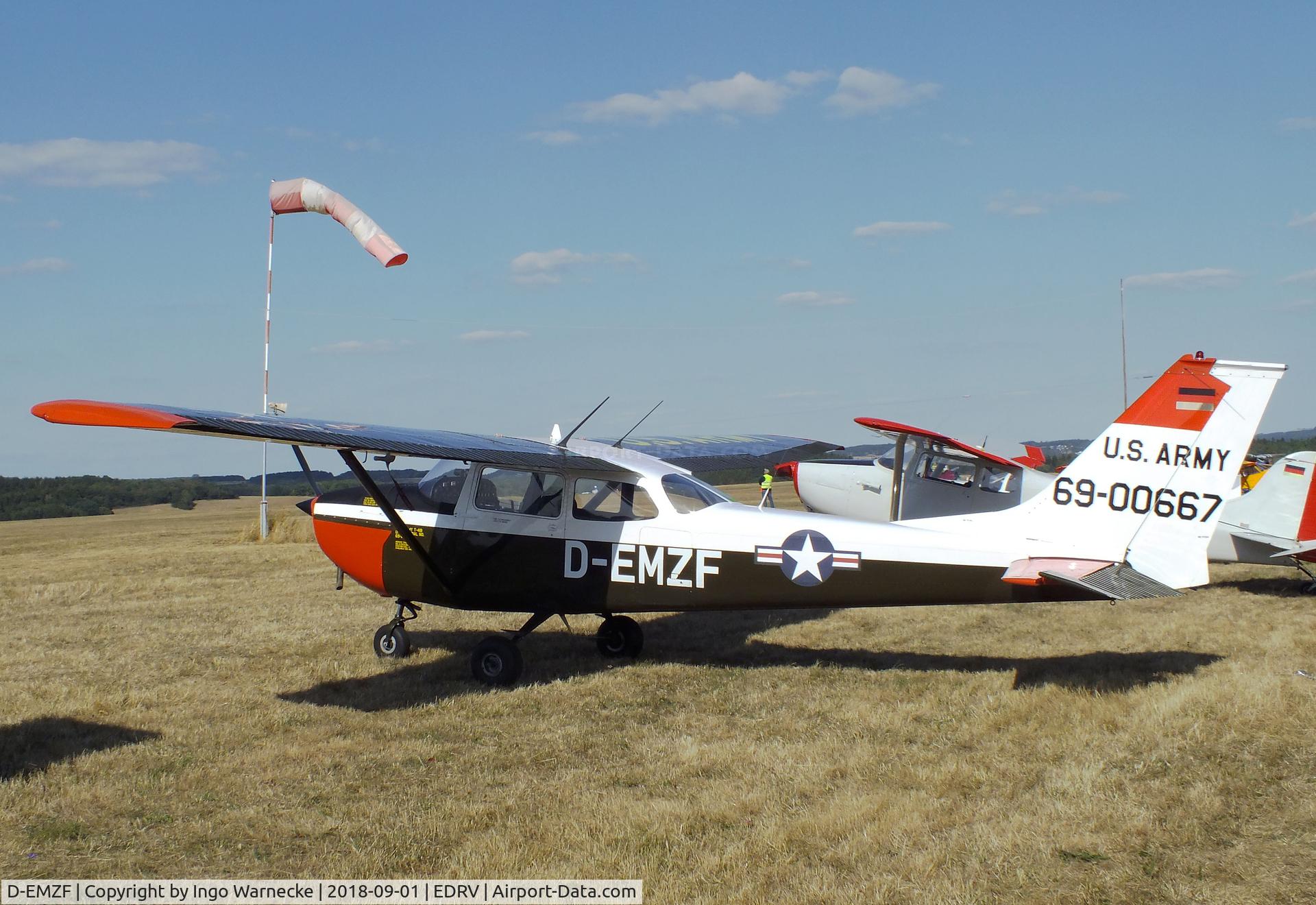 D-EMZF, Reims F172H Skyhawk C/N 69-0667, Cessna (Reims) F172H Skyhawk at the 2018 Flugplatzfest Wershofen