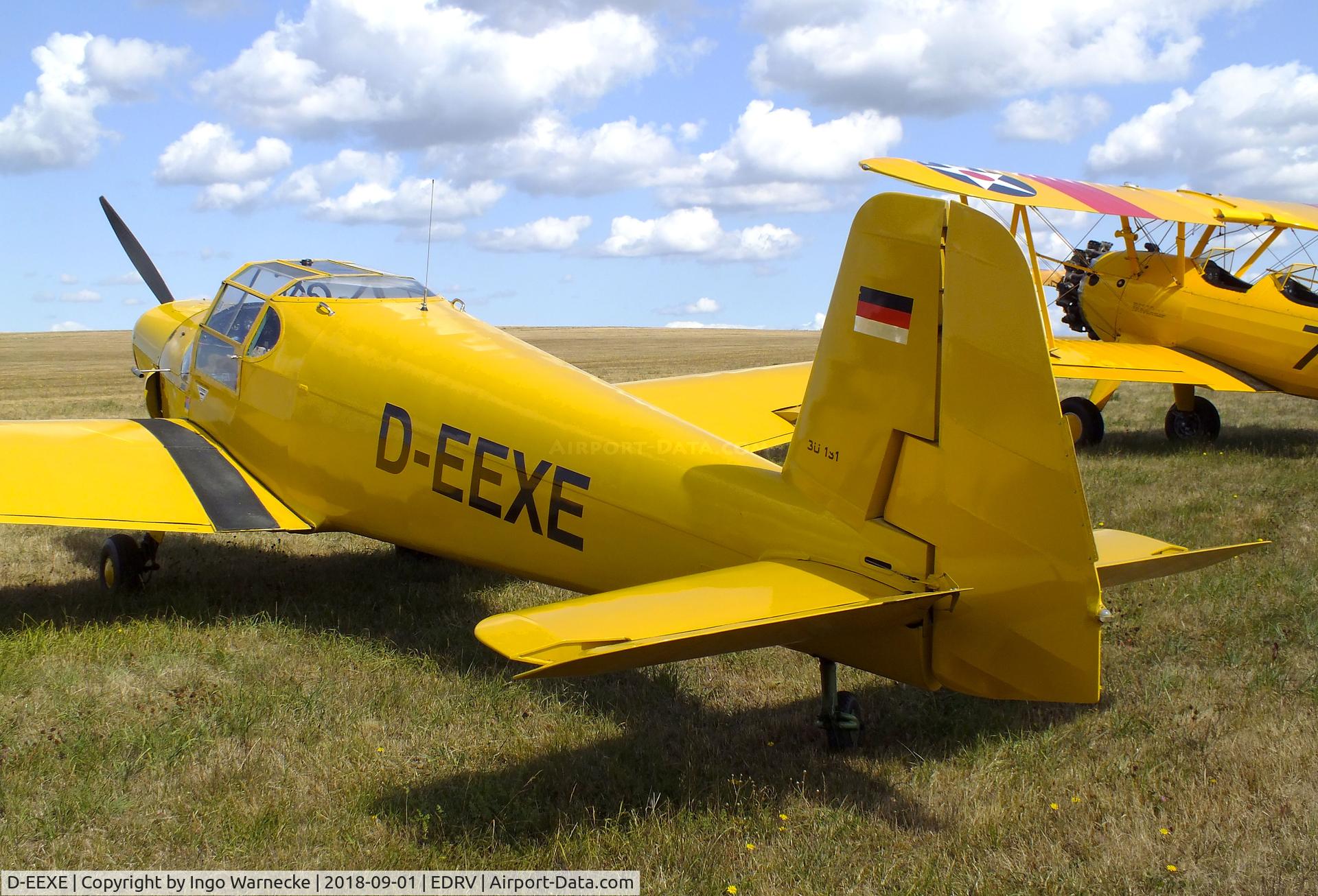 D-EEXE, Heliopolis Gomhouria Mk.6 (Bu-181) C/N 148, Heliopolis Gomhouria Mk6 (reengined post war Bücker Bü 181 Bestmann) at the 2018 Flugplatzfest Wershofen