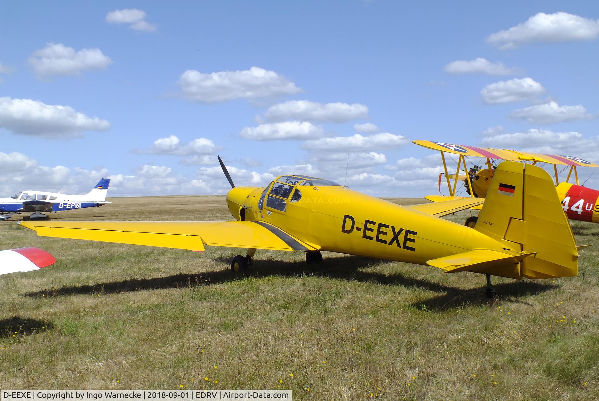 D-EEXE, Heliopolis Gomhouria Mk.6 (Bu-181) C/N 148, Heliopolis Gomhouria Mk6 (reengined post war Bücker Bü 181 Bestmann) at the 2018 Flugplatzfest Wershofen