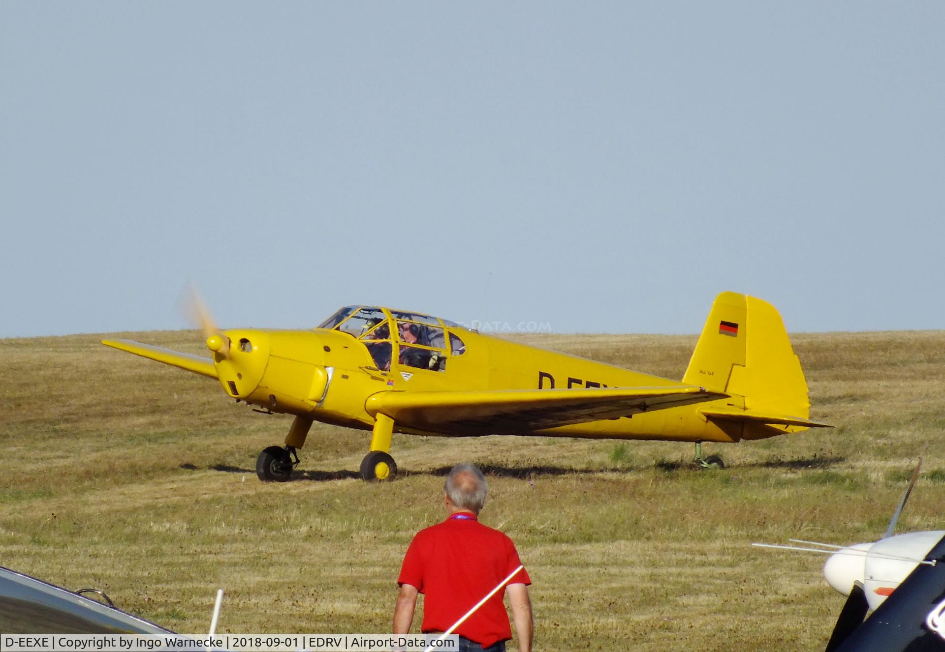 D-EEXE, Heliopolis Gomhouria Mk.6 (Bu-181) C/N 148, Heliopolis Gomhouria Mk6 (reengined post war Bücker Bü 181 Bestmann) at the 2018 Flugplatzfest Wershofen