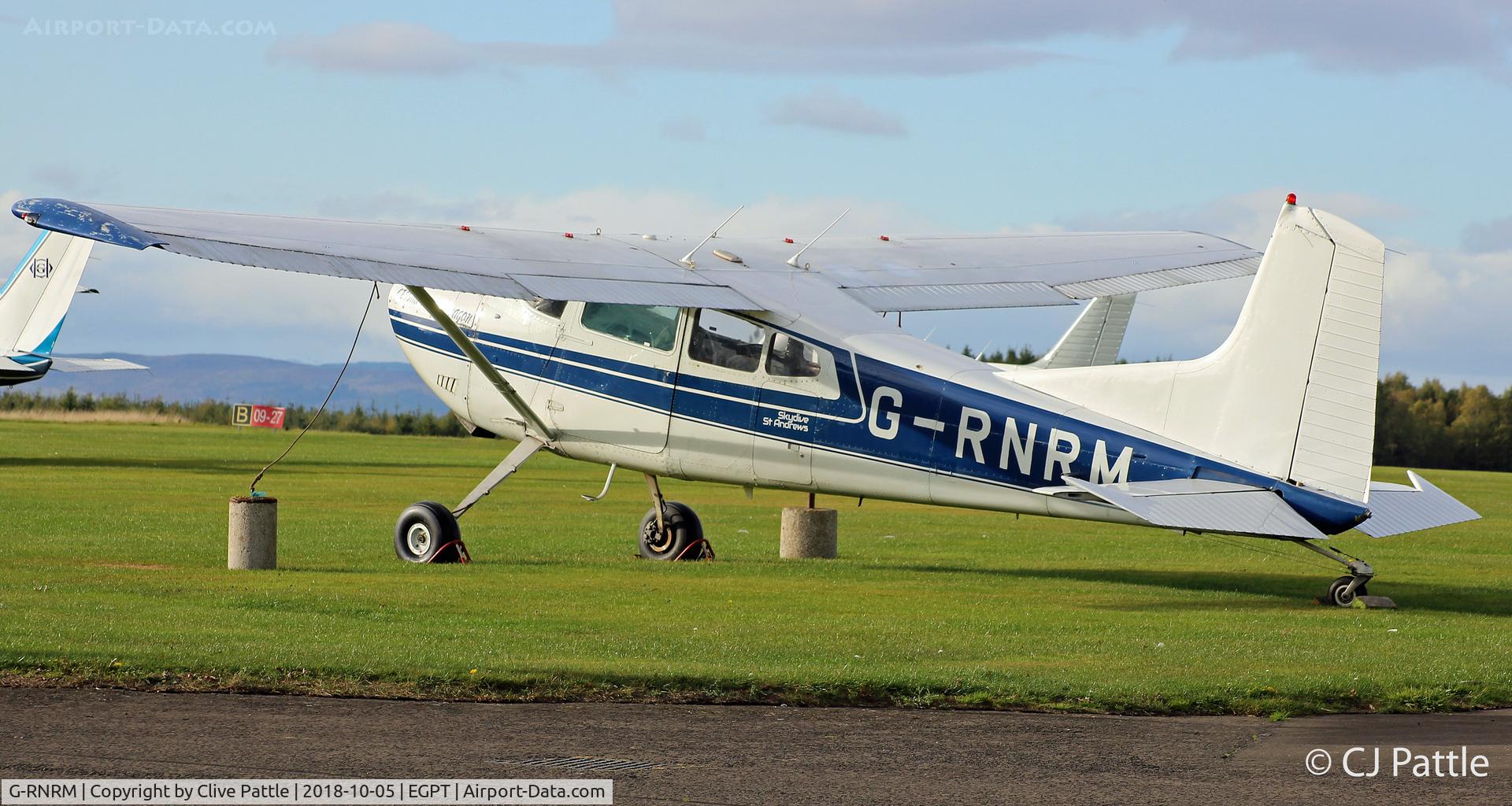 G-RNRM, 1974 Cessna A185F Skywagon 185 C/N 185-02541, Sitting at Perth engineless
