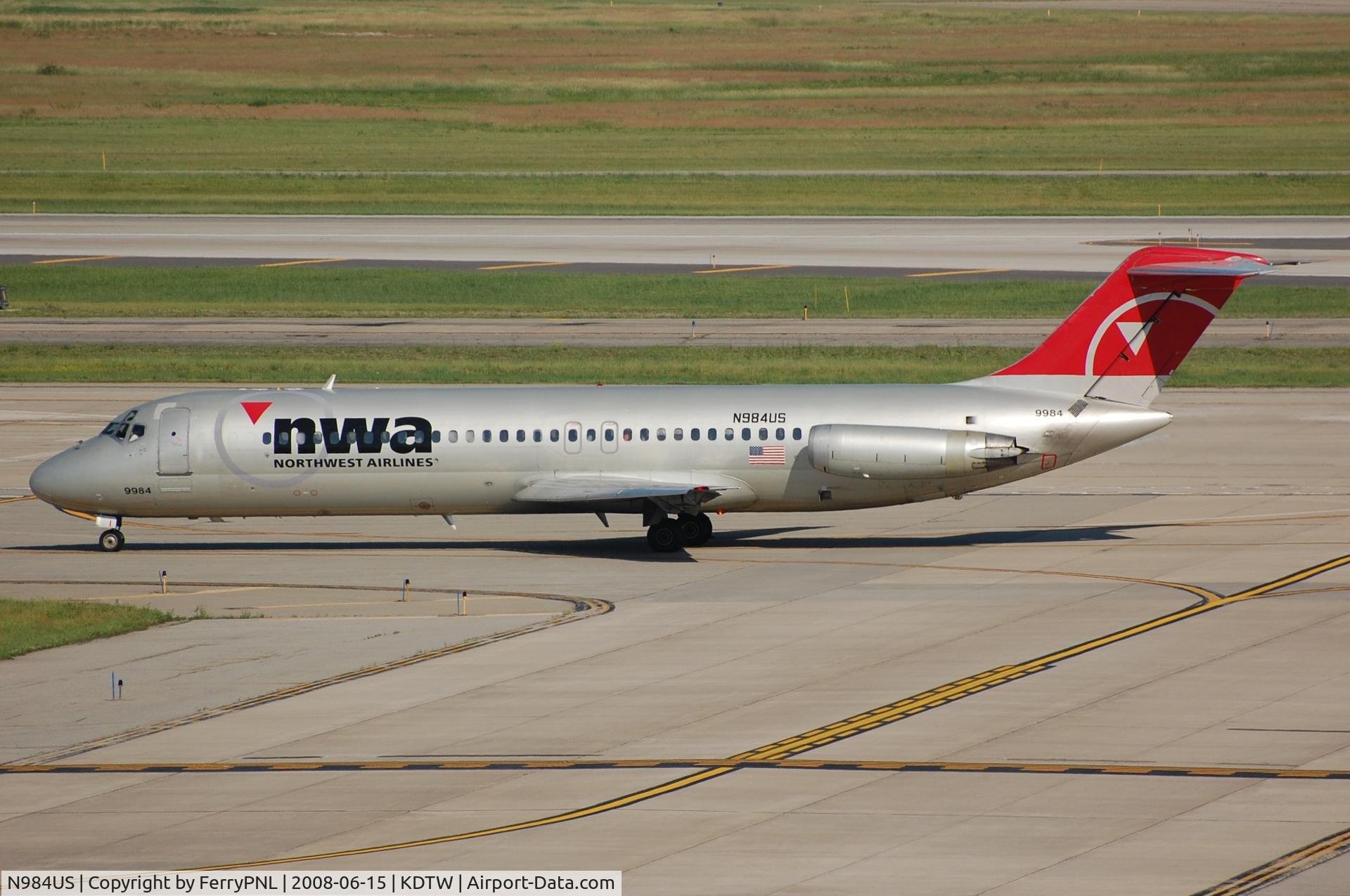 N984US, 1969 Douglas DC-9-32 C/N 47383, Northwest DC-9-31