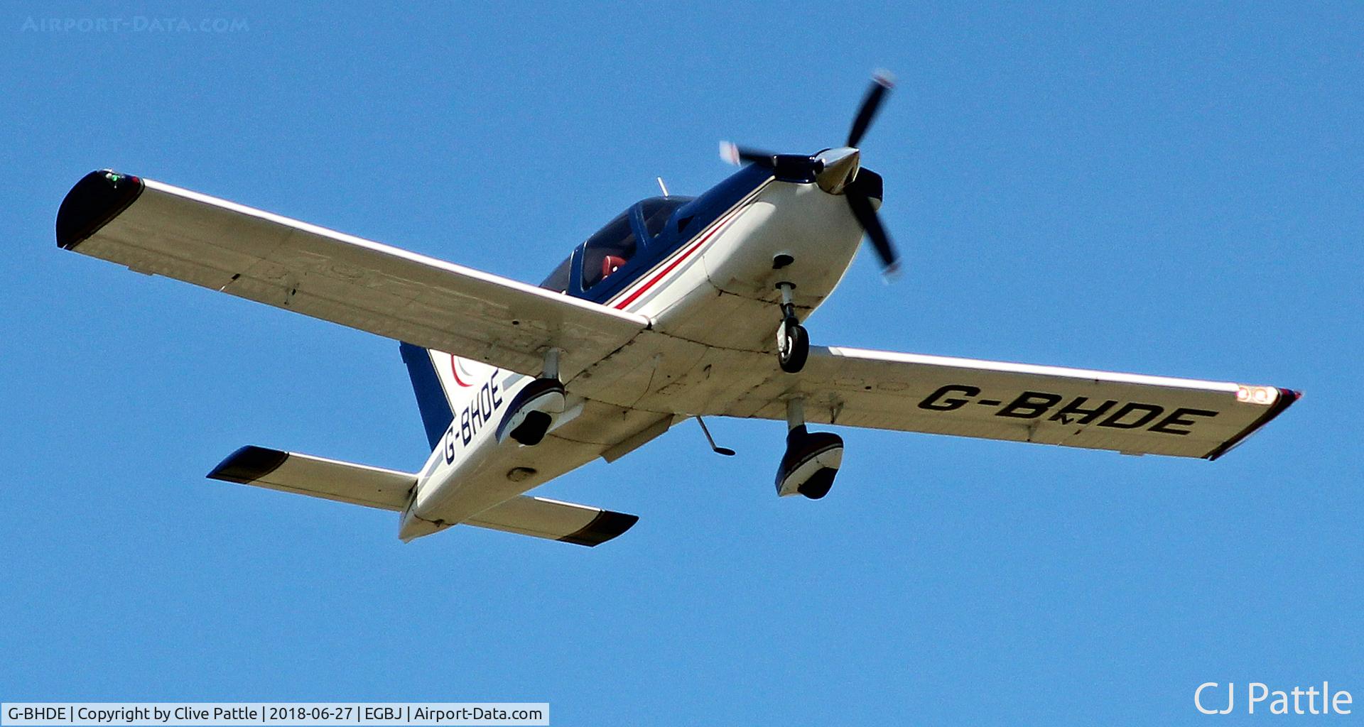 G-BHDE, 1980 Socata TB-10 Tobago C/N 58, Staverton departure
