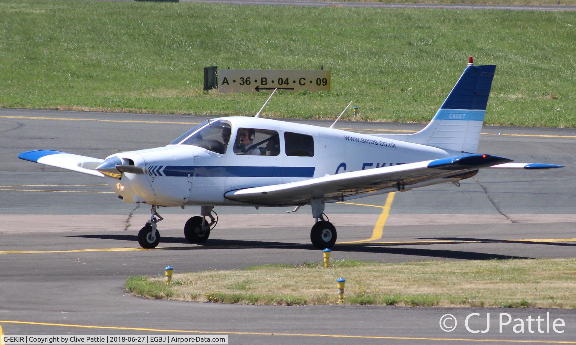 G-EKIR, 1989 Piper PA-28-161 Cadet C/N 28-41157, In action at Staverton