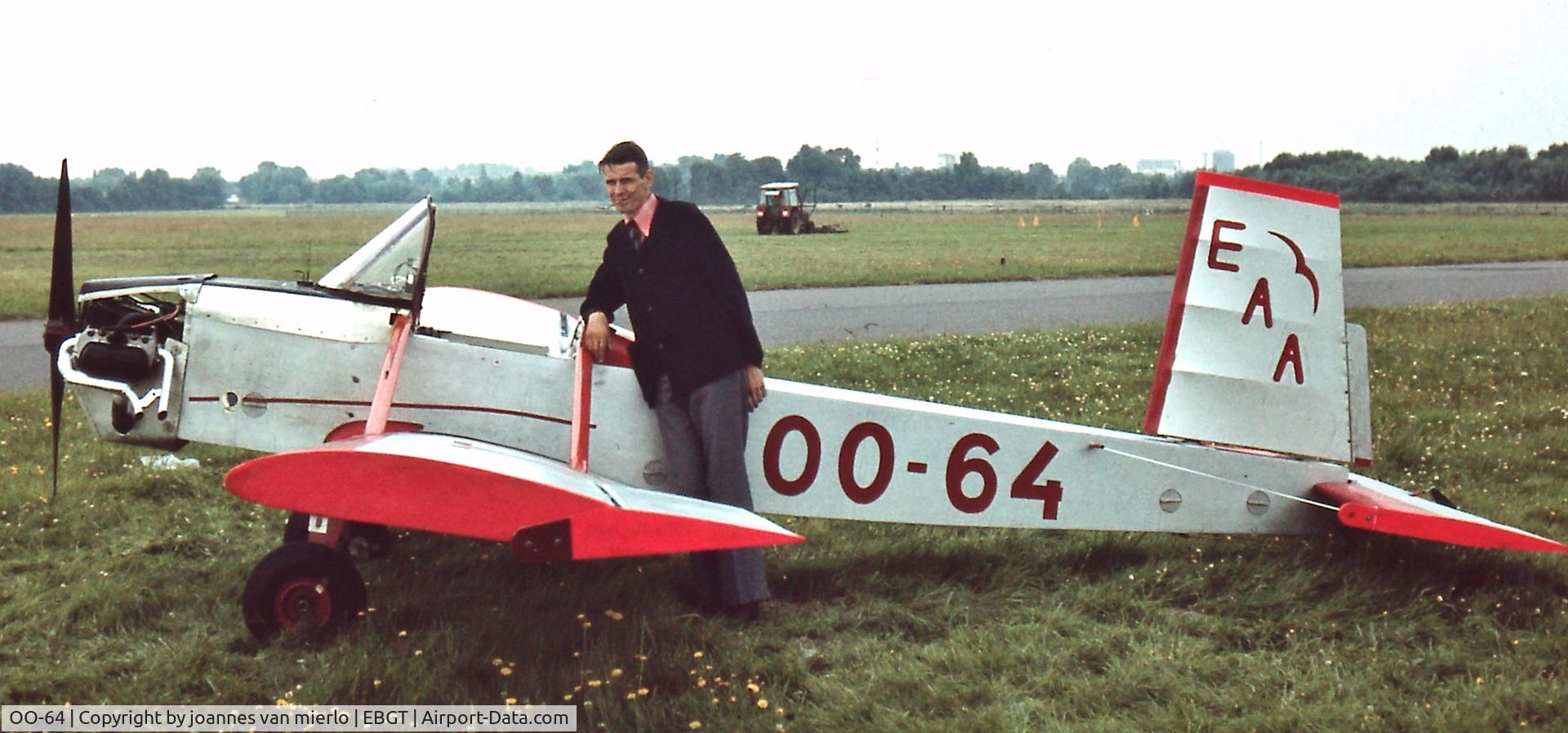 OO-64, 1971 Evans VP-1 Volksplane C/N not found OO-64, Mr.Pol Verplancke posing in front of his creation