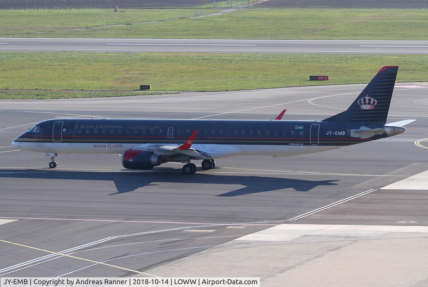 JY-EMB, 2007 Embraer 195LR (ERJ-190-200LR) C/N 19000131, Royal Jordanian ERJ-195