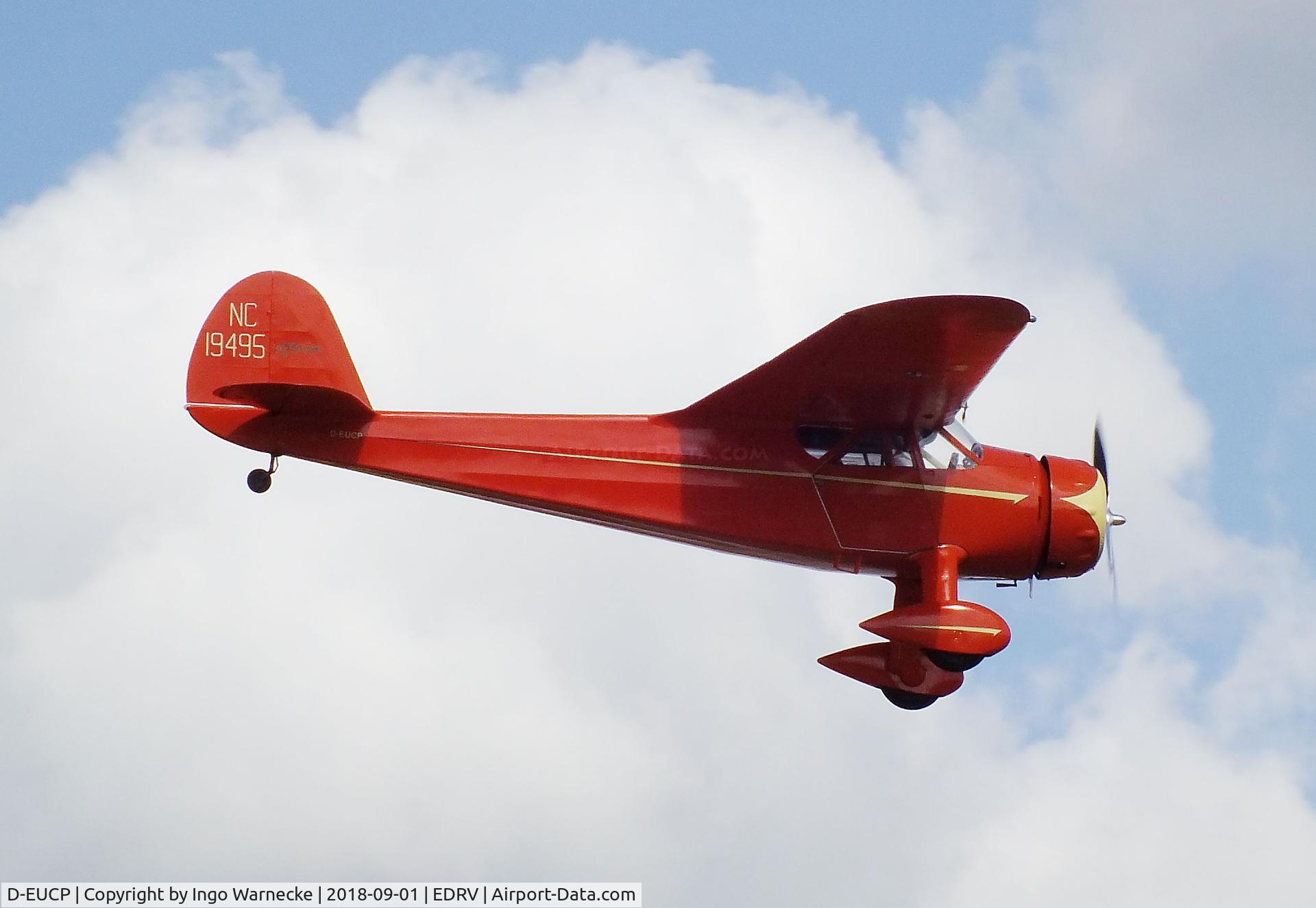 D-EUCP, 1939 Cessna C-145 Airmaster C/N 463, Cessna C-145 Airmaster at the 2018 Flugplatzfest Wershofen