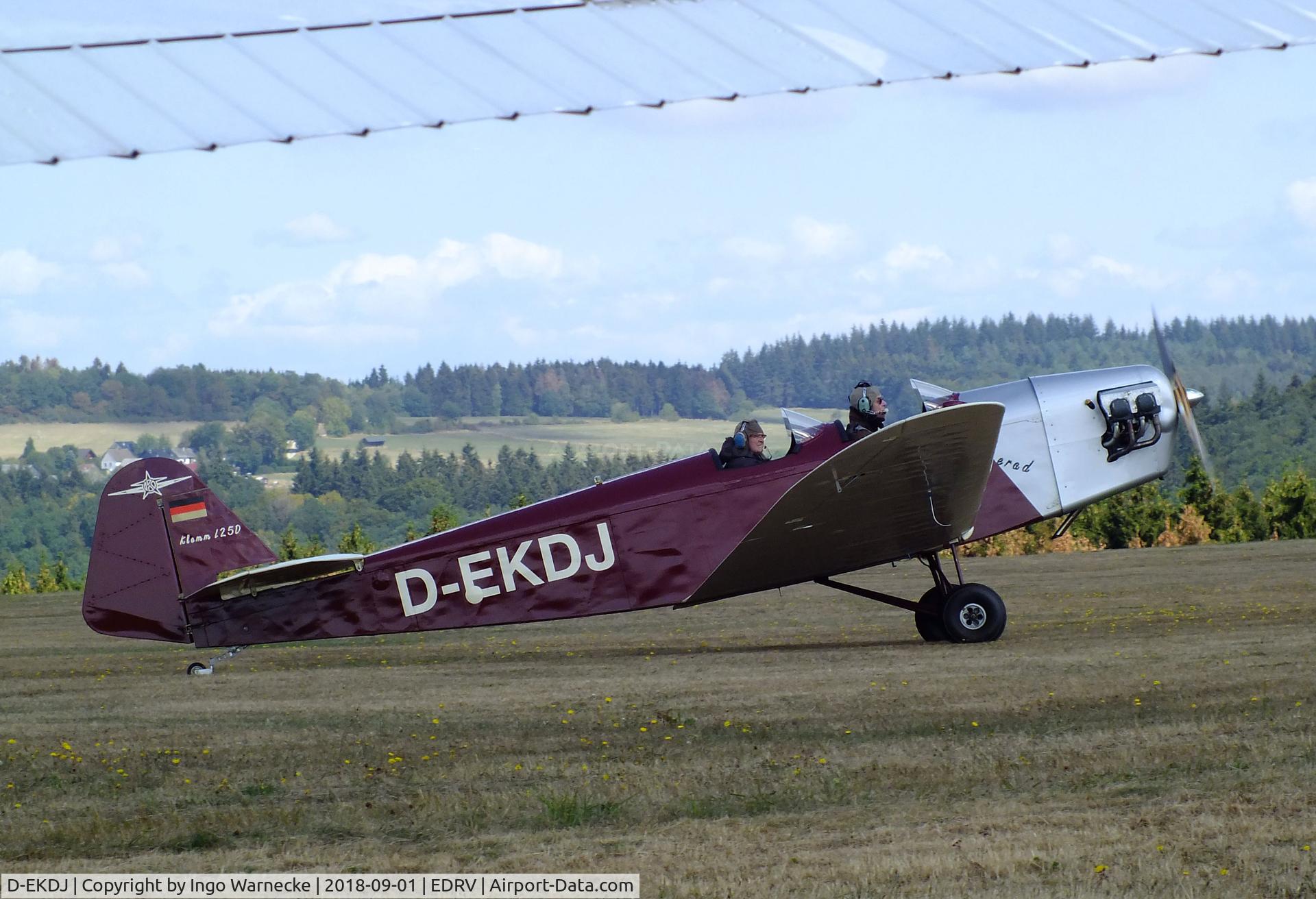 D-EKDJ, Klemm L25D C/N Not found D-EKDJ, Klemm (LTB Follmann) L 25D replica at the 2018 Flugplatzfest Wershofen