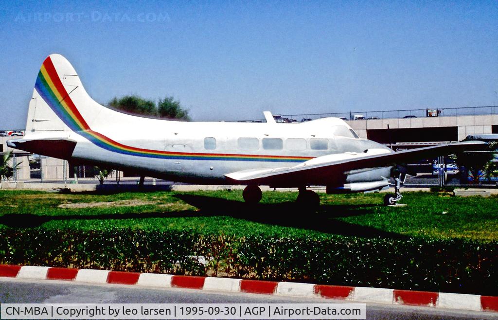 CN-MBA, 1963 De Havilland DH-104 Dove 7A C/N 04534, Malaga 30.9.1995 Preseved
