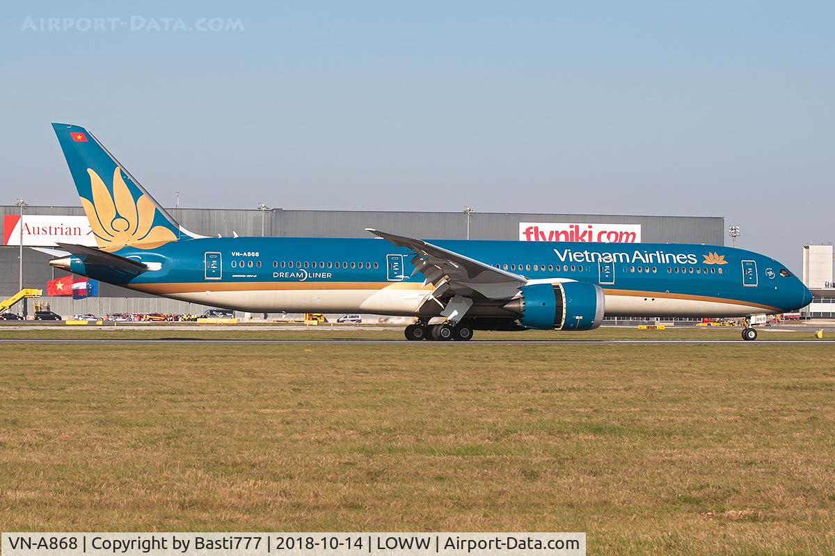 VN-A868, 2016 Boeing 787-9 Dreamliner Dreamliner C/N 39288, Vietnam Airlines @VIE