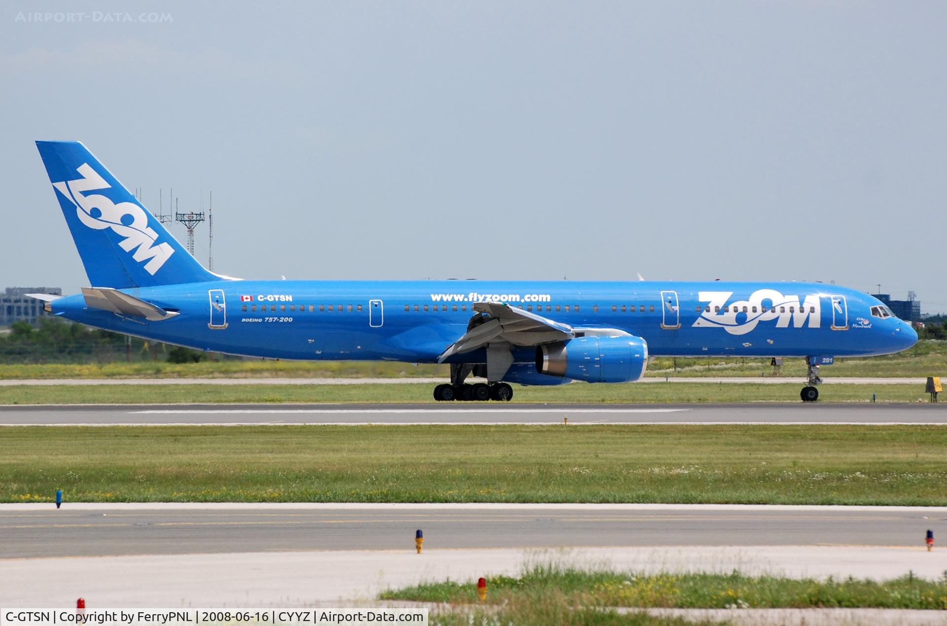 C-GTSN, 1990 Boeing 757-28A C/N 24543, Zoom B752 vacating the runway