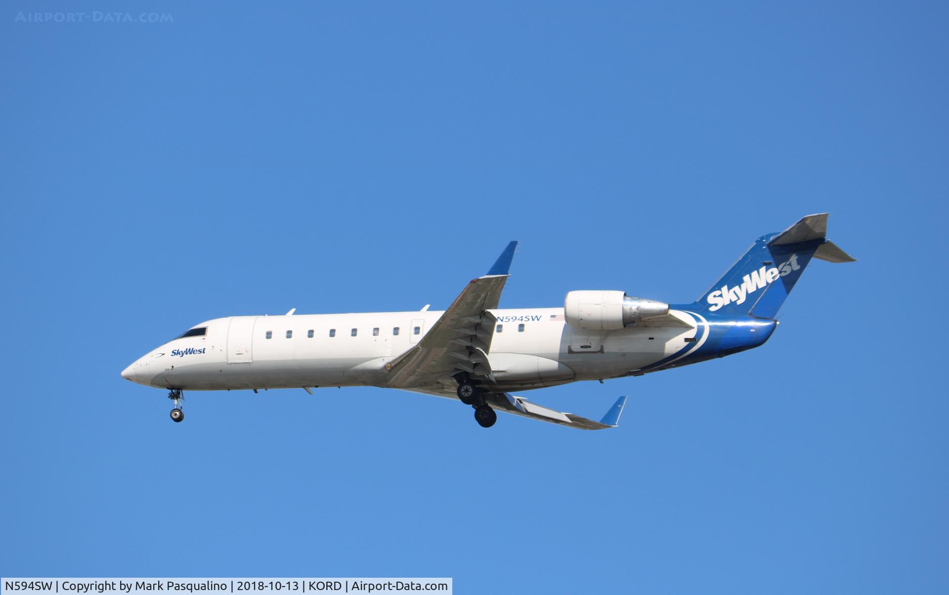N594SW, 1999 Bombardier CRJ-100ER (CL-600-2B19) C/N 7285, CL-600-2B19