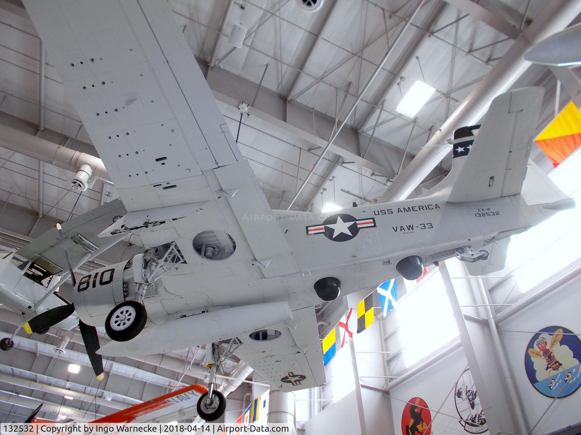 132532, Douglas A-1G Skyraider C/N 8927, Douglas-AD-5Q (EA-1F) Skyraider at the NMNA, Pensacola FL