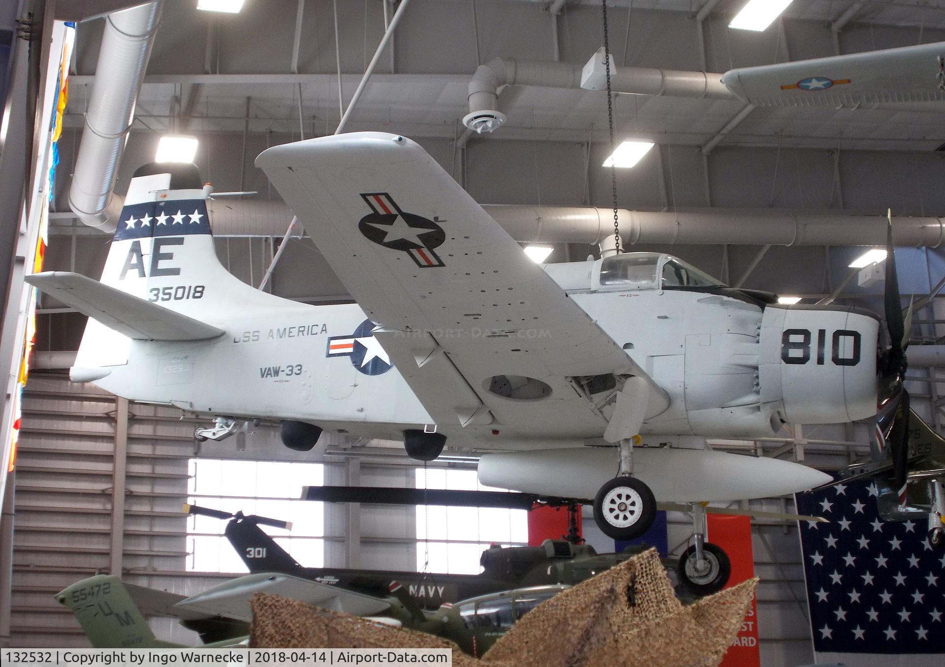 132532, Douglas A-1G Skyraider C/N 8927, Douglas AD-5Q (EA-1F) Skyraider at the NMNA, Pensacola FL