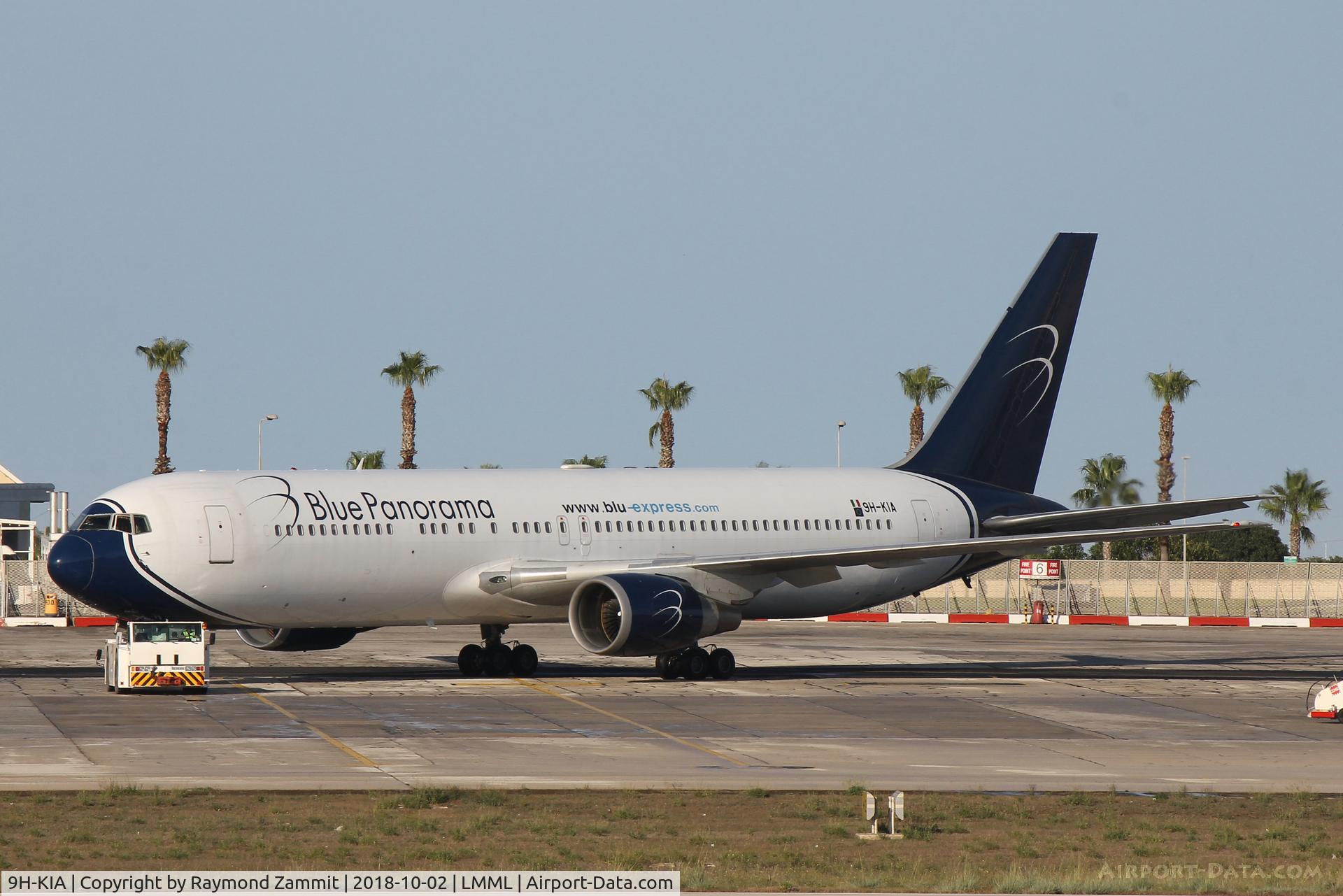 9H-KIA, 1992 Boeing 767-35H/ER C/N 26389, B767 9H-KIA Blue Ponorama