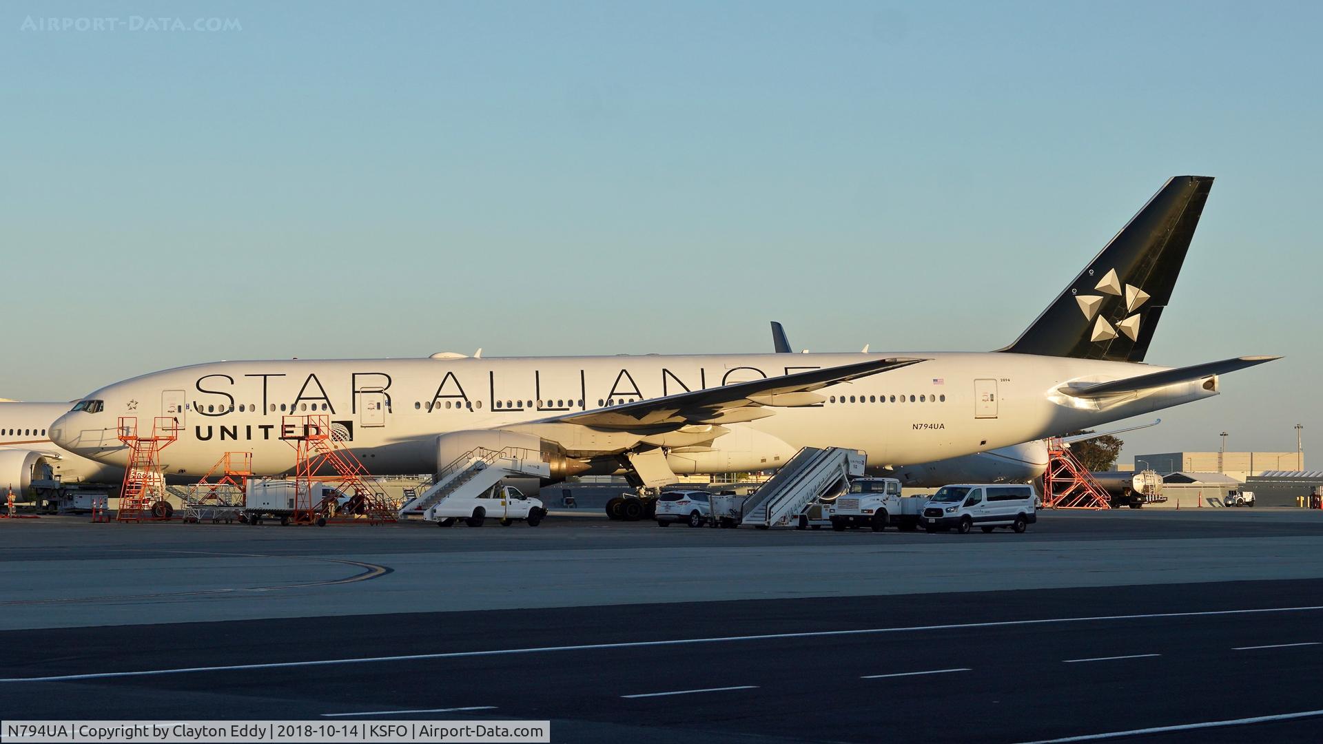 N794UA, 1997 Boeing 777-222 C/N 26953, SFO 2018.