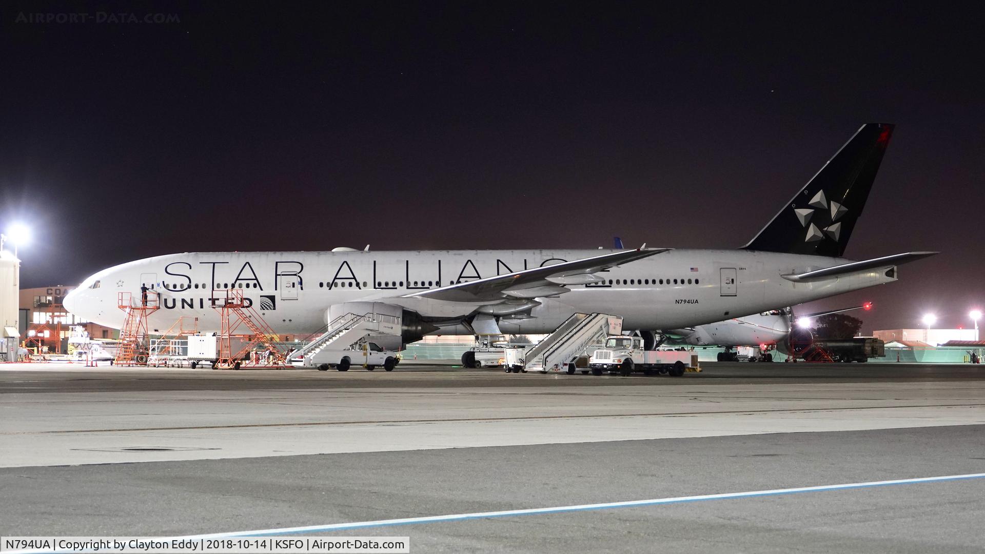 N794UA, 1997 Boeing 777-222 C/N 26953, SFO 2018.